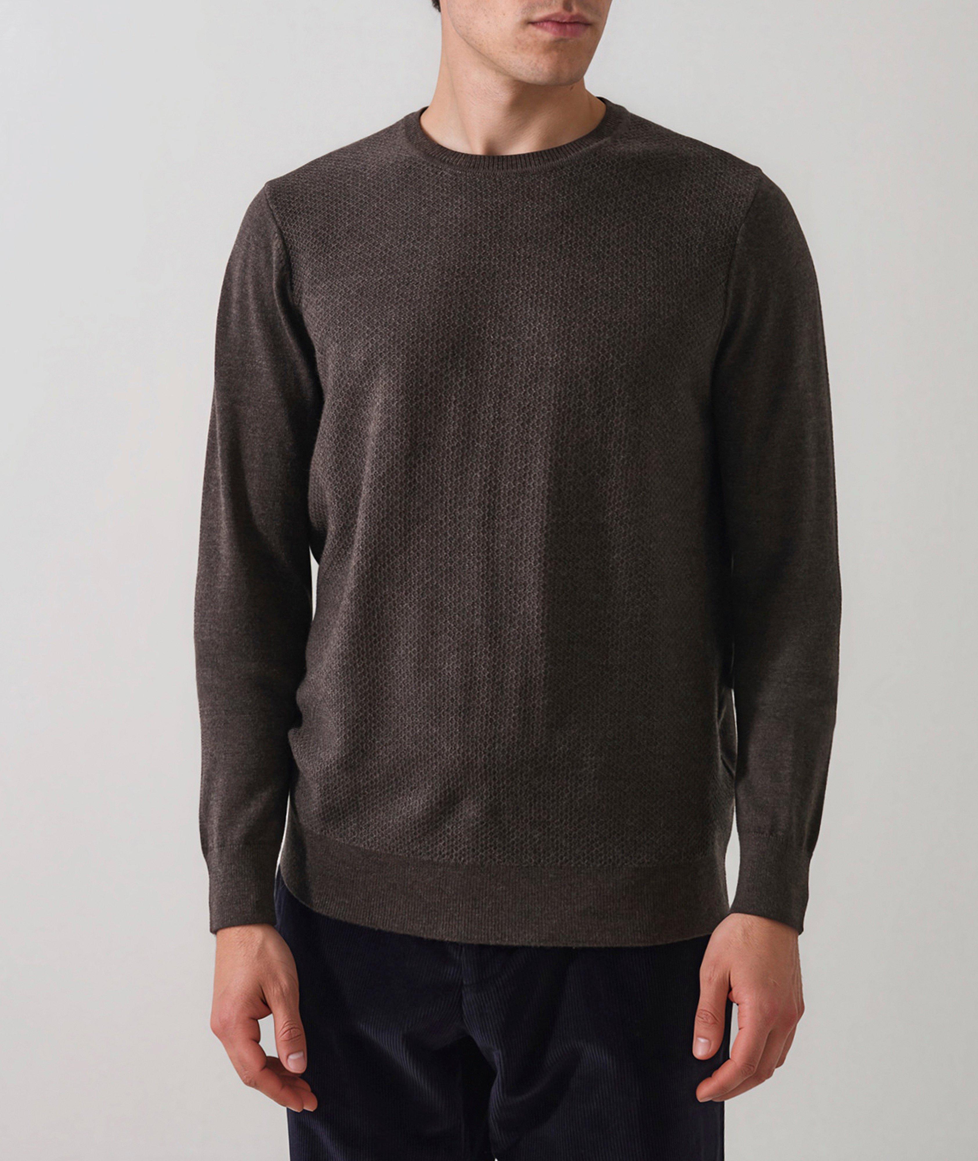 Hybrid-Stitch Extrafine Merino Wool Sweater image 1
