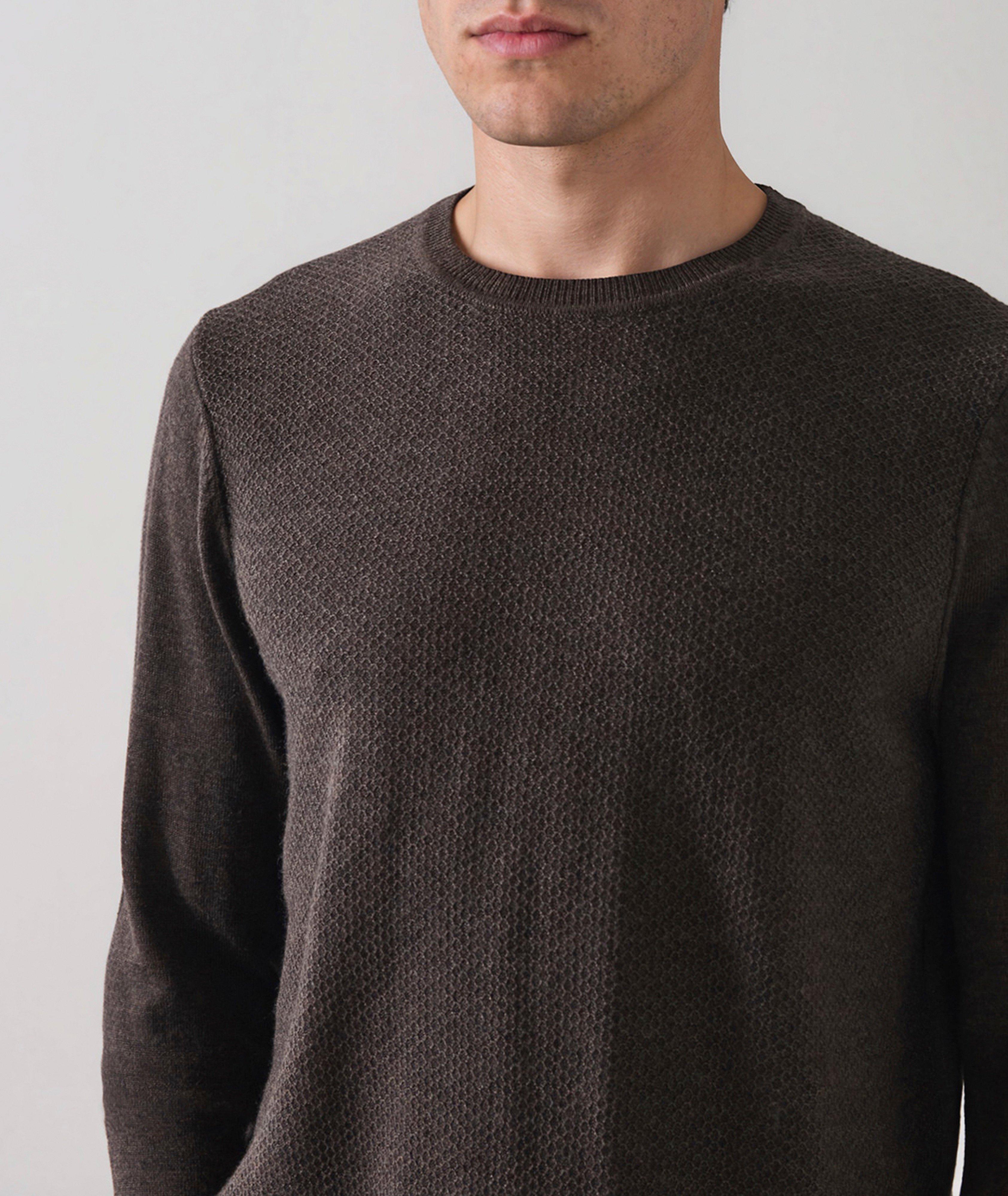 Hybrid-Stitch Extrafine Merino Wool Sweater image 3