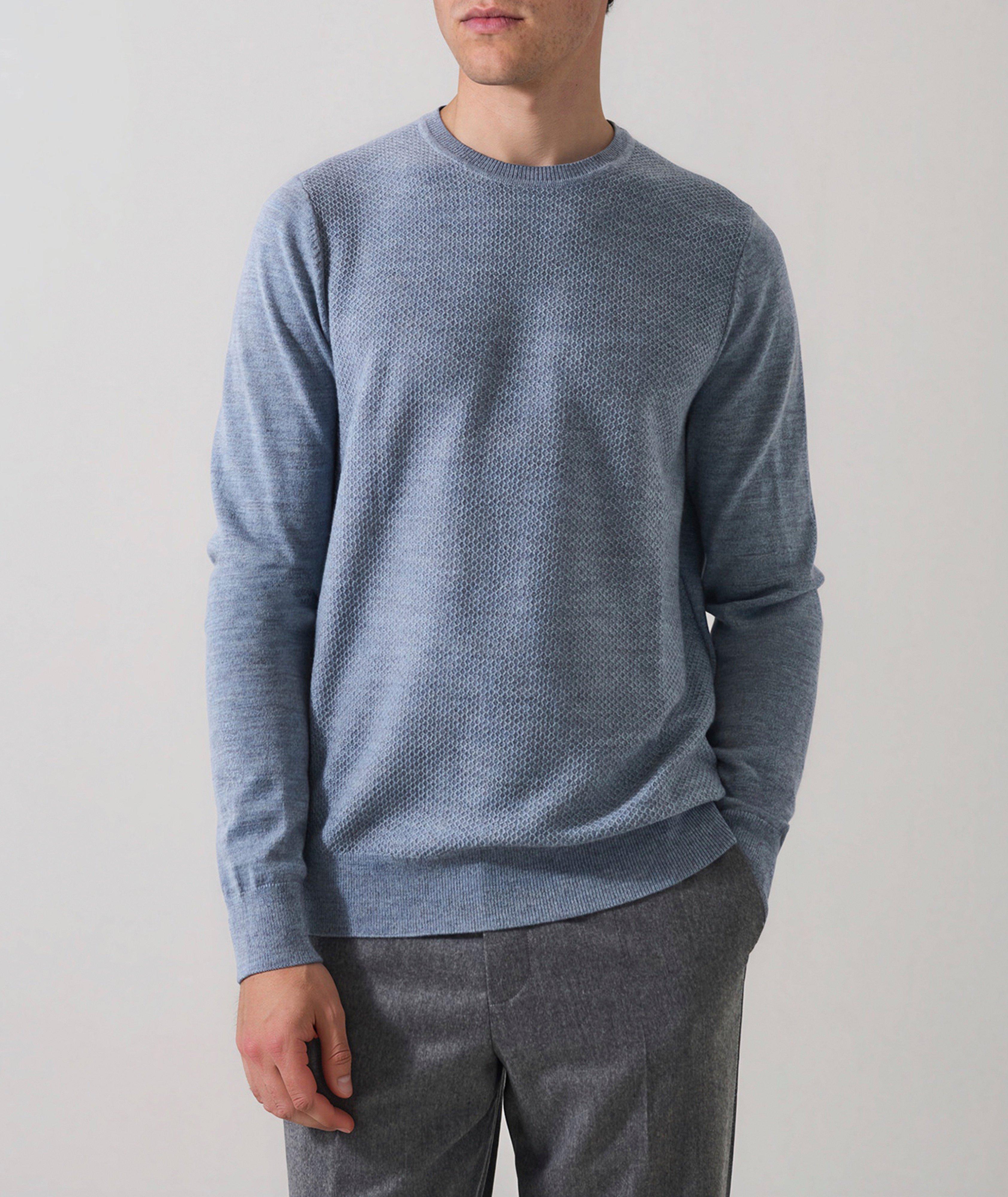 Hybrid-Stitch Extrafine Merino Wool Sweater image 1