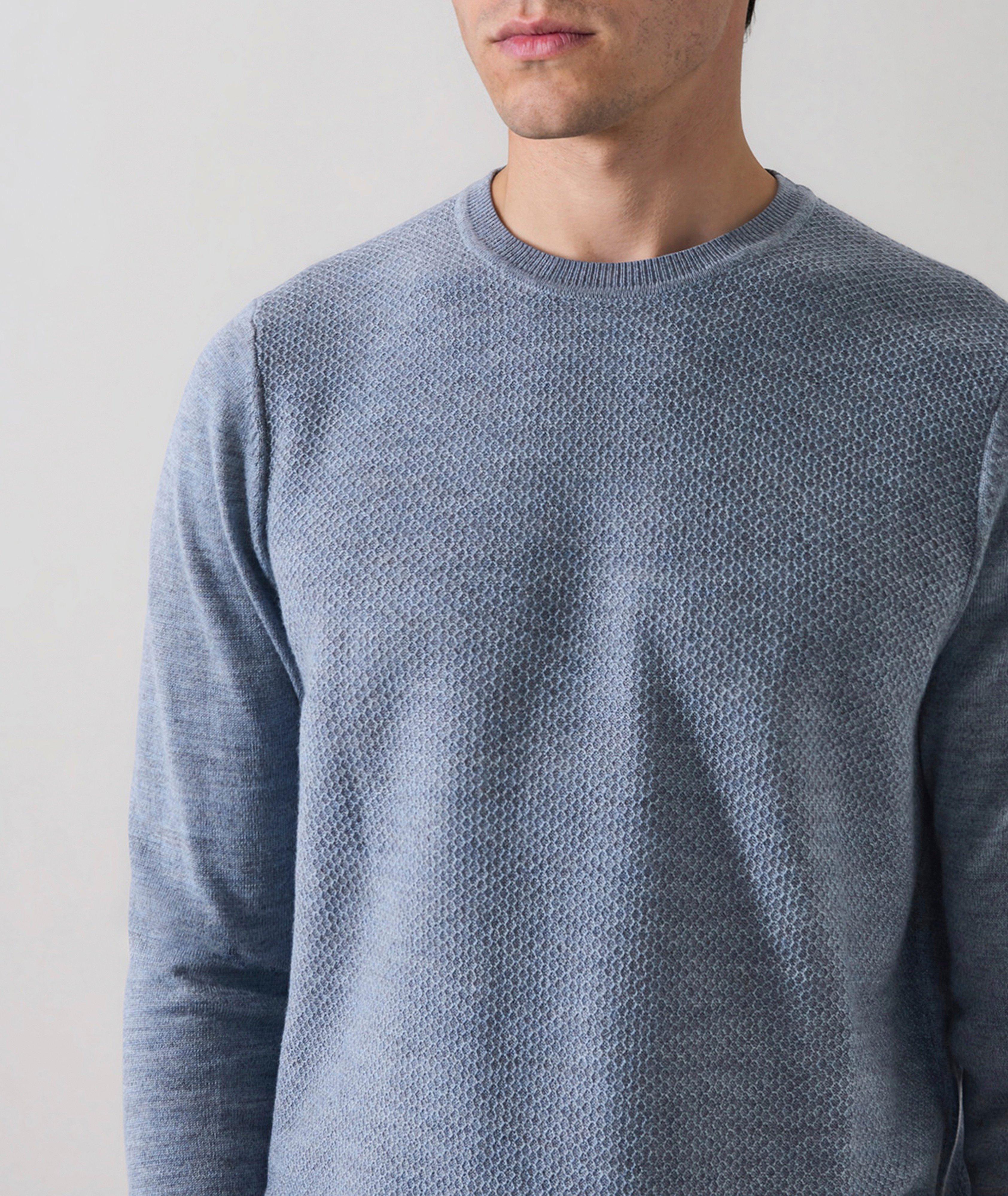 Hybrid-Stitch Extrafine Merino Wool Sweater image 3