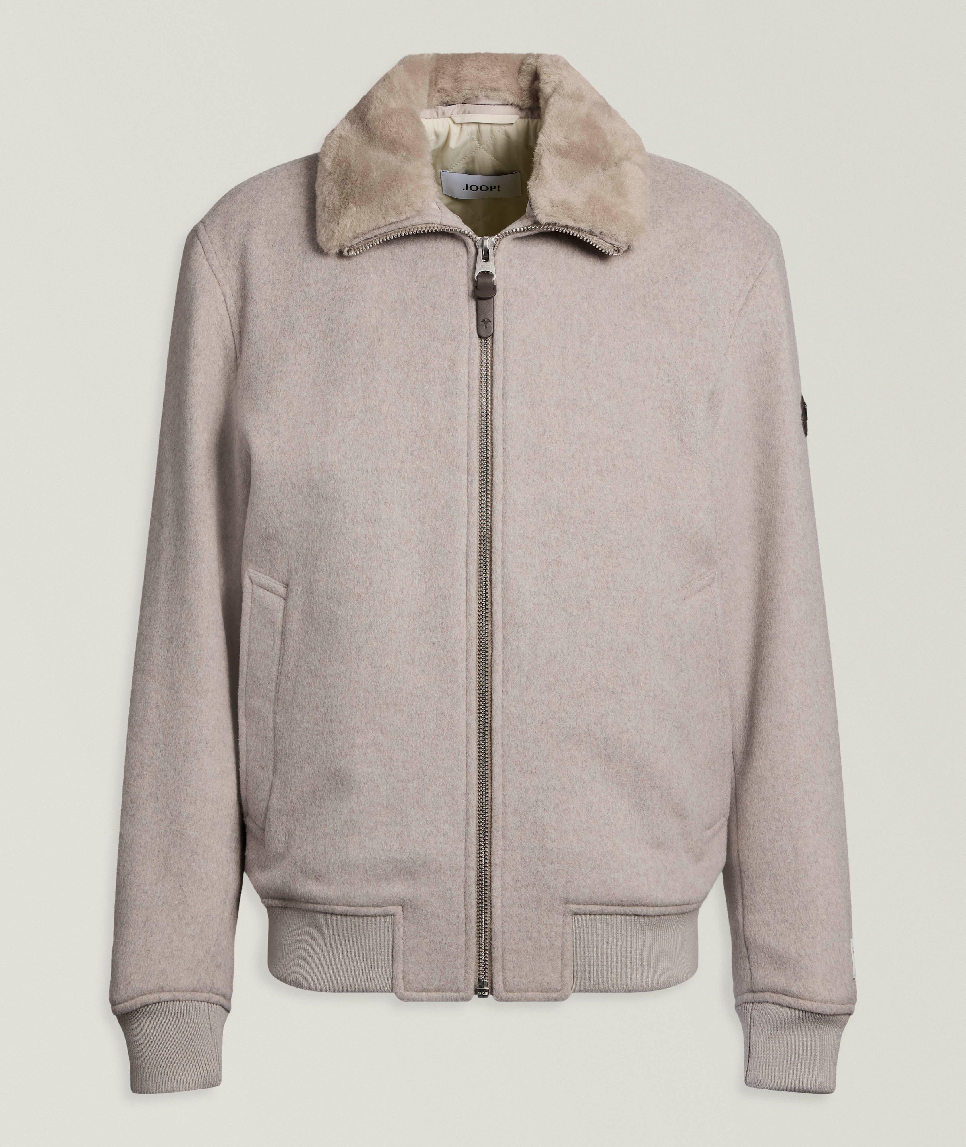 JOOP! Faux Fur Wool-Blend Bomber