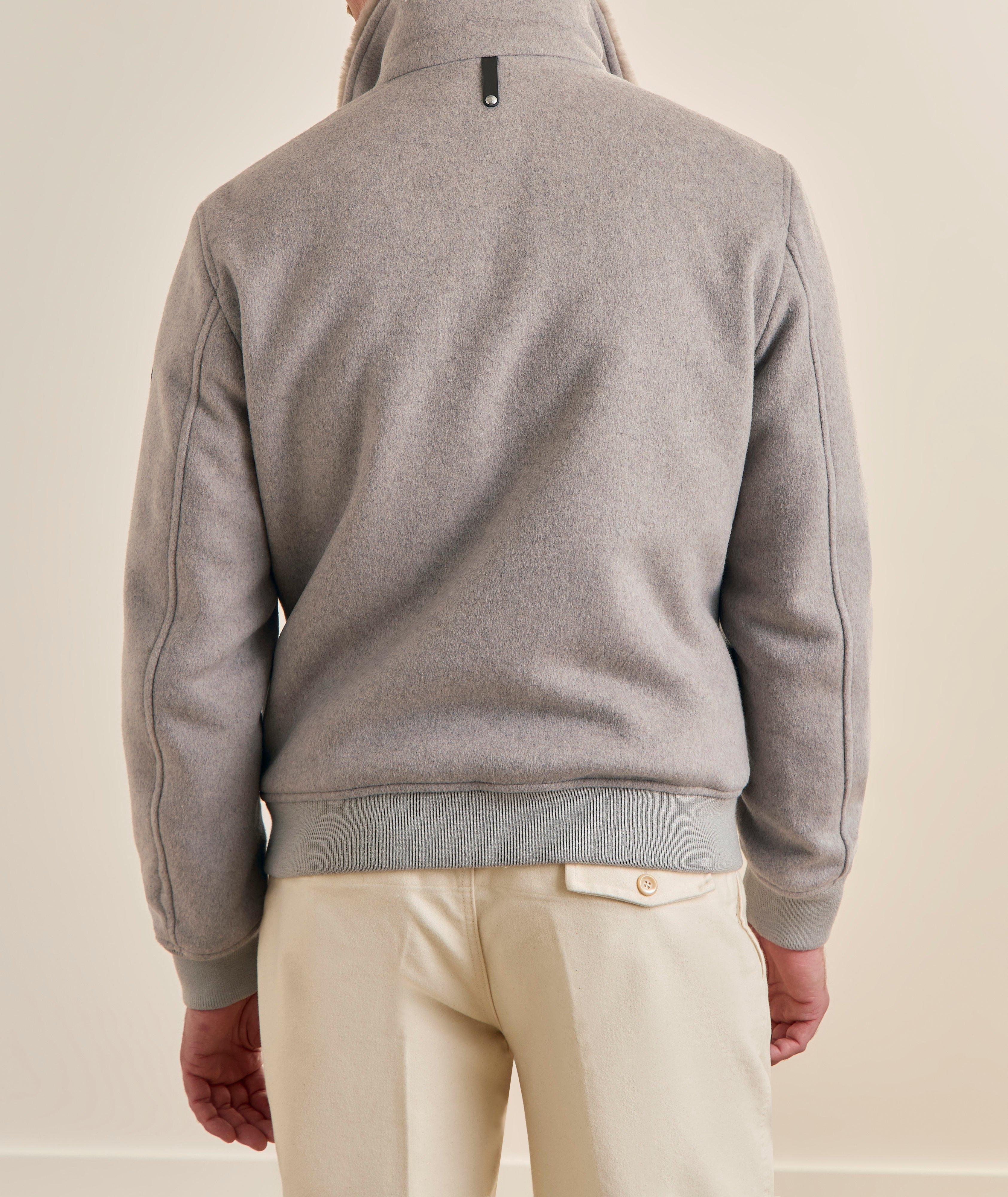 Bomber laine-mélange fausse fourrure image 2