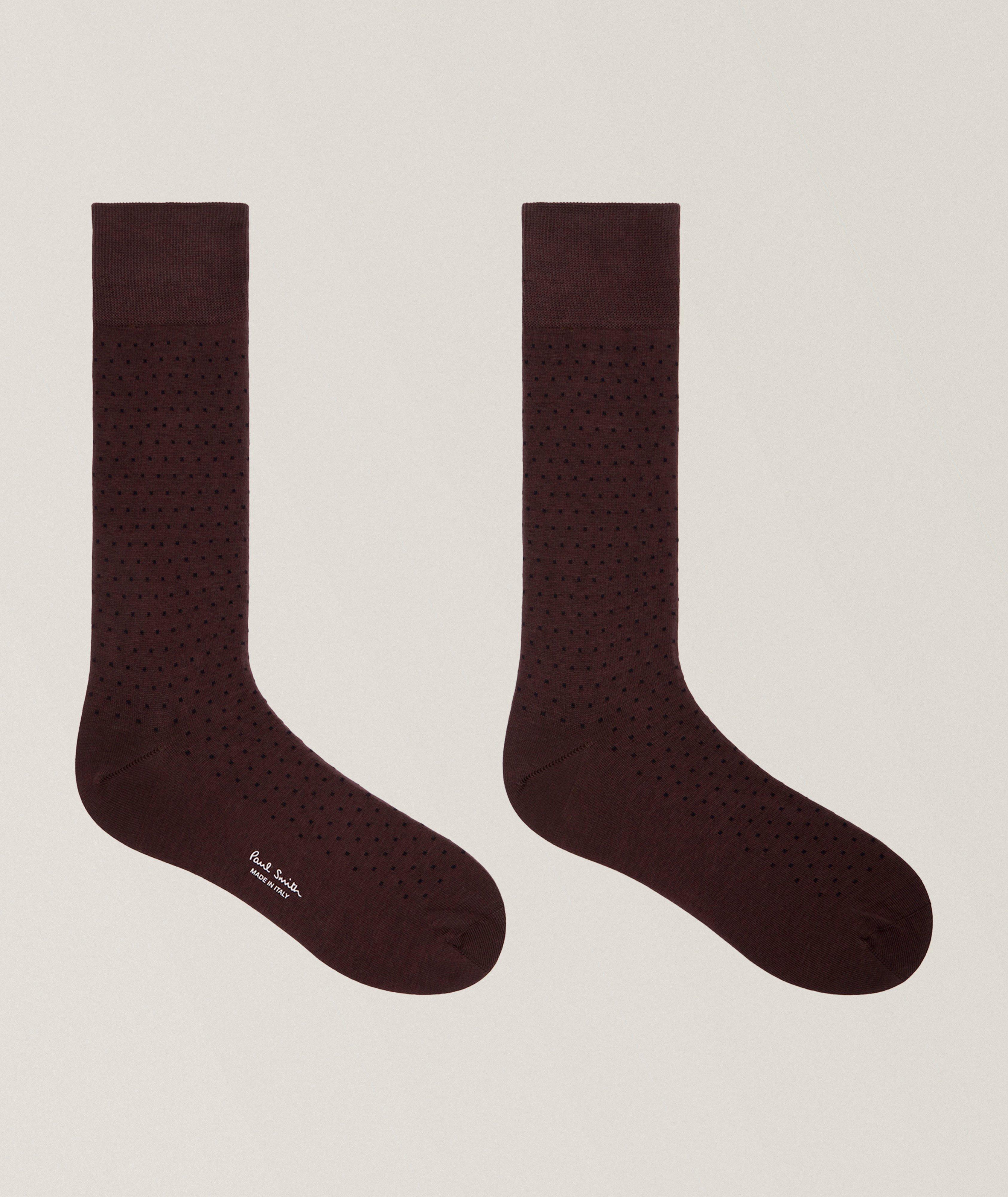 Tiny Polka Dot Stretch-Cotton Socks image 1