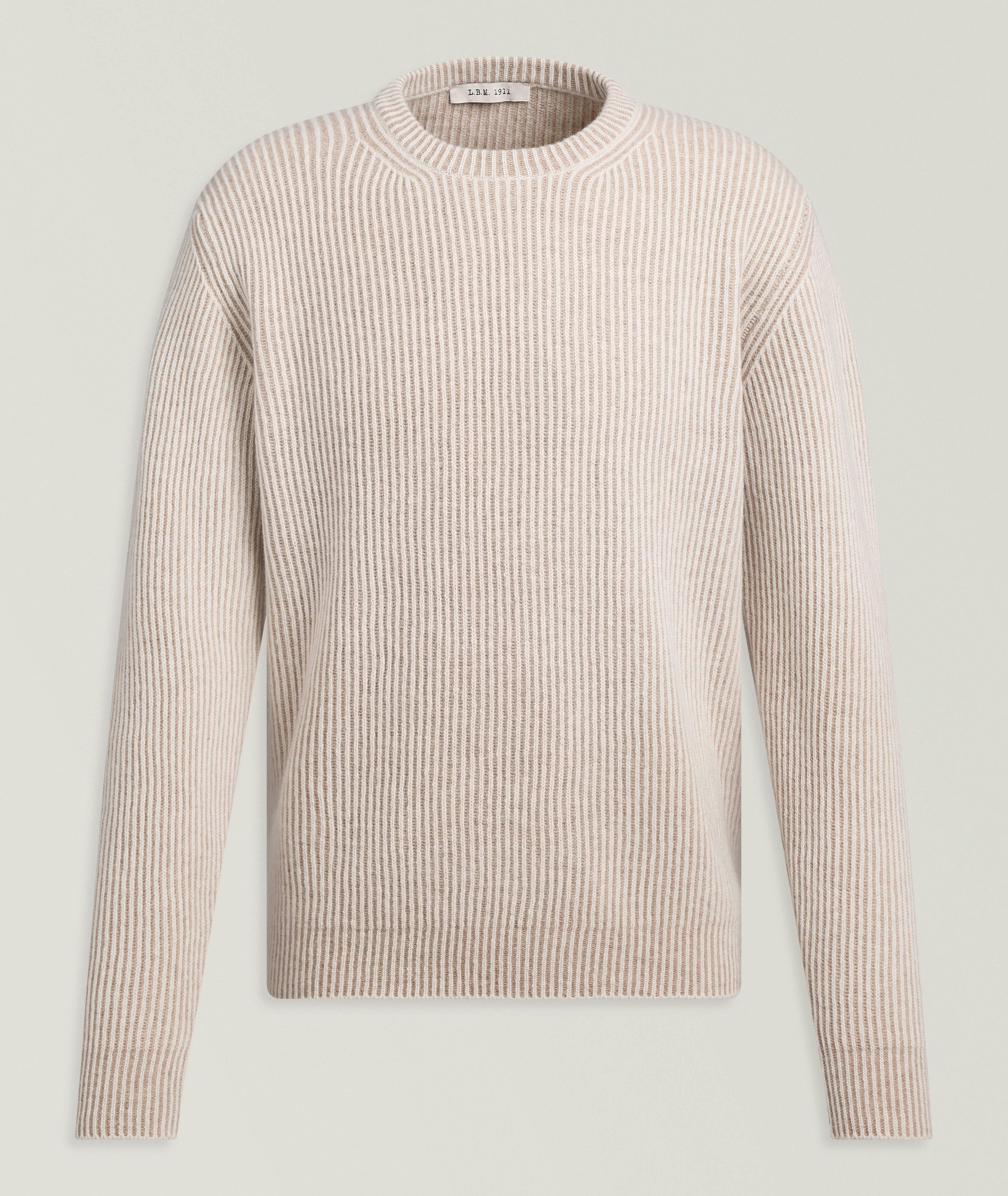 Two-Tone Ribbed Wool Sweater  image 0