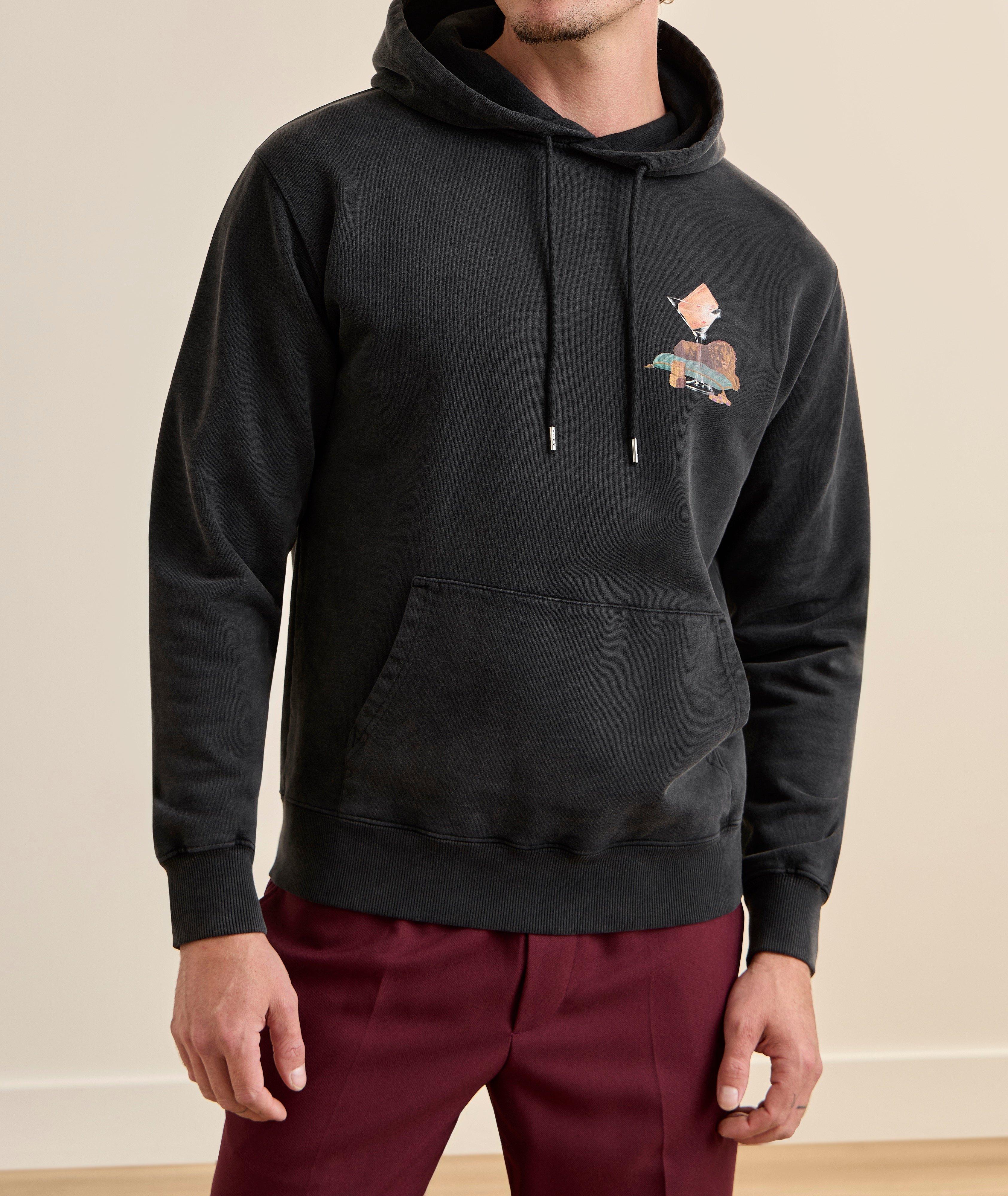 Sweatshirt à capuche lion verre lavé image 1
