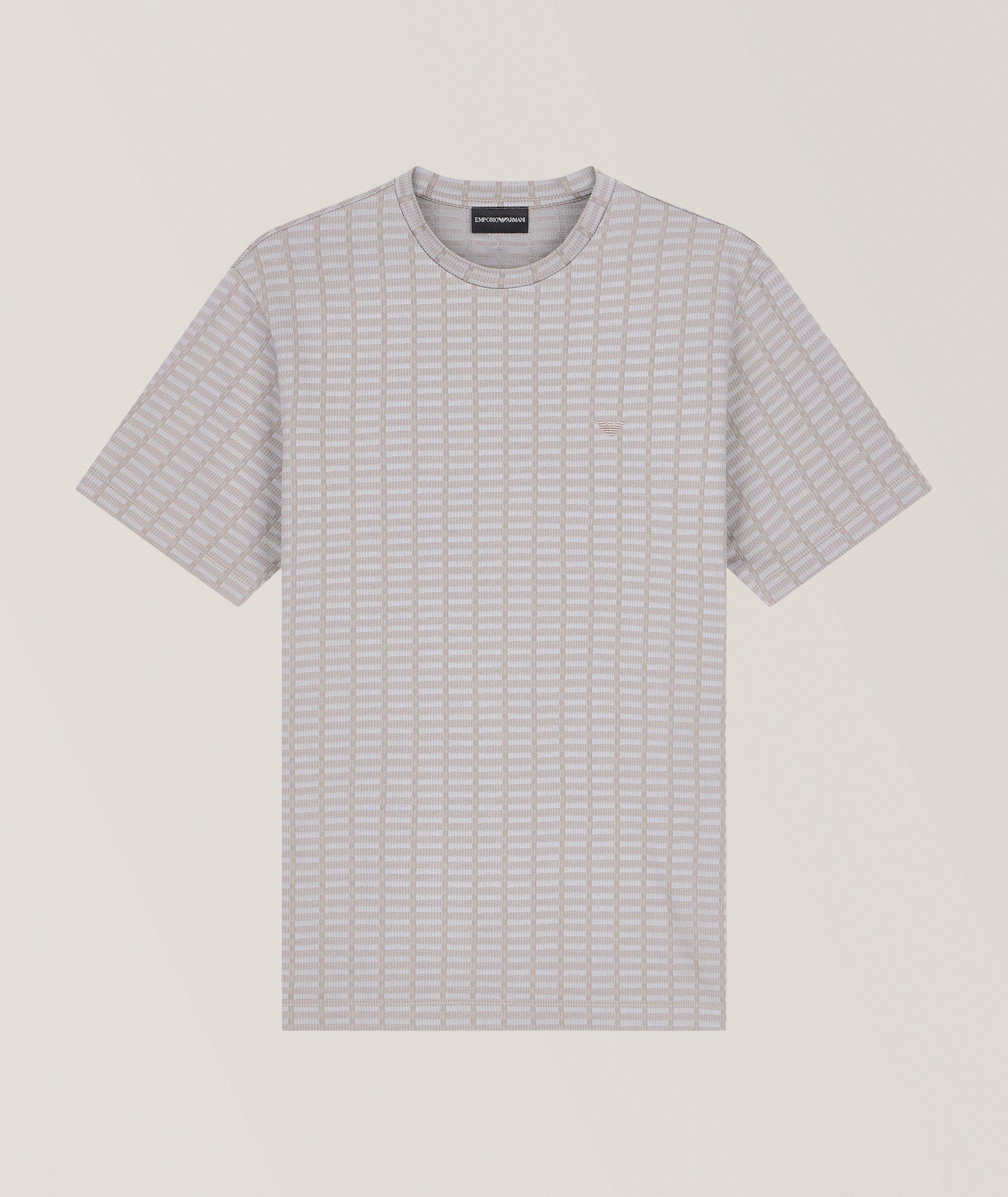 Emporio Armani Jacquard Jersey Knit-Effect T-Shirt