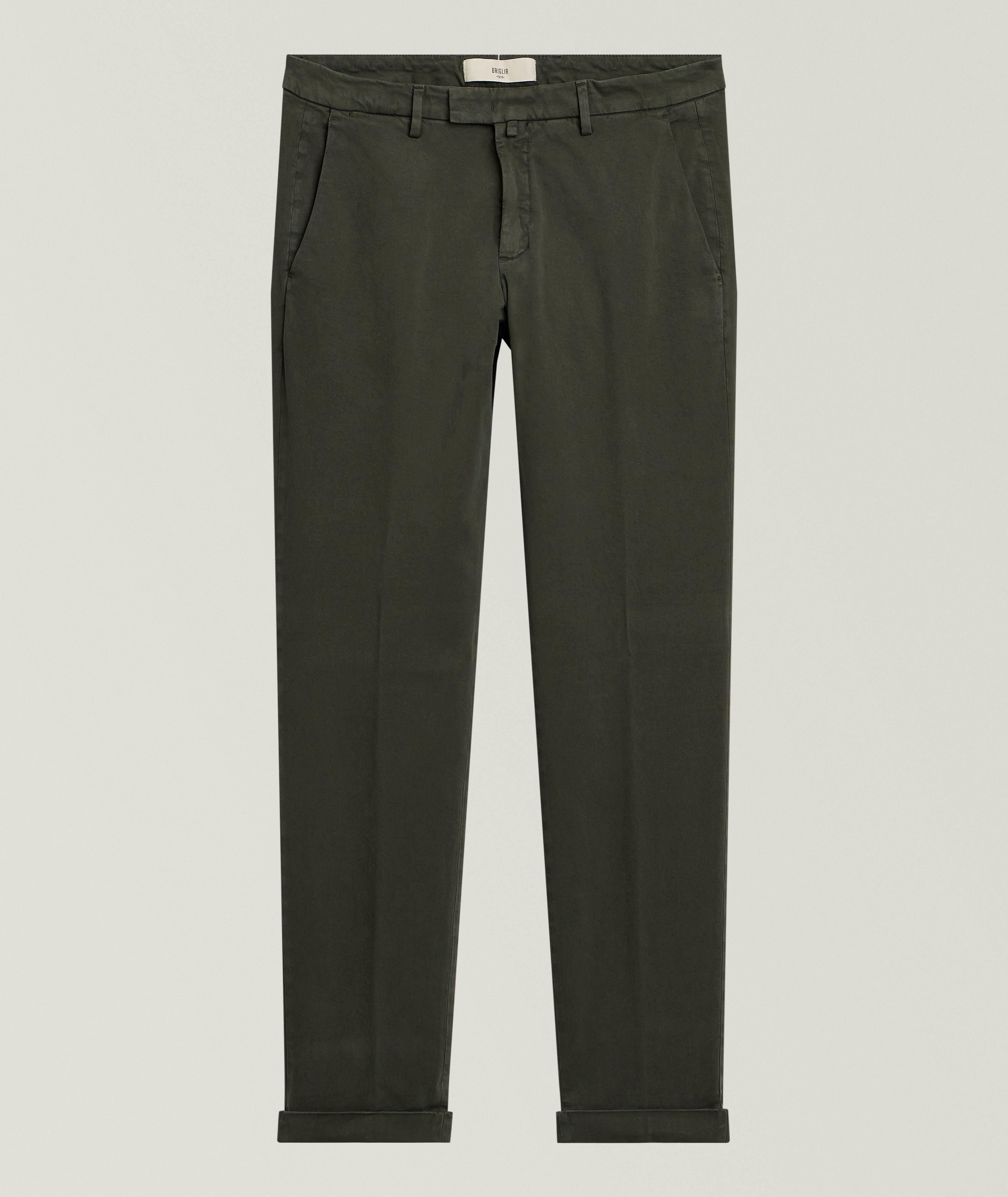 Pantalon coton-extensible devant-lisse image 0