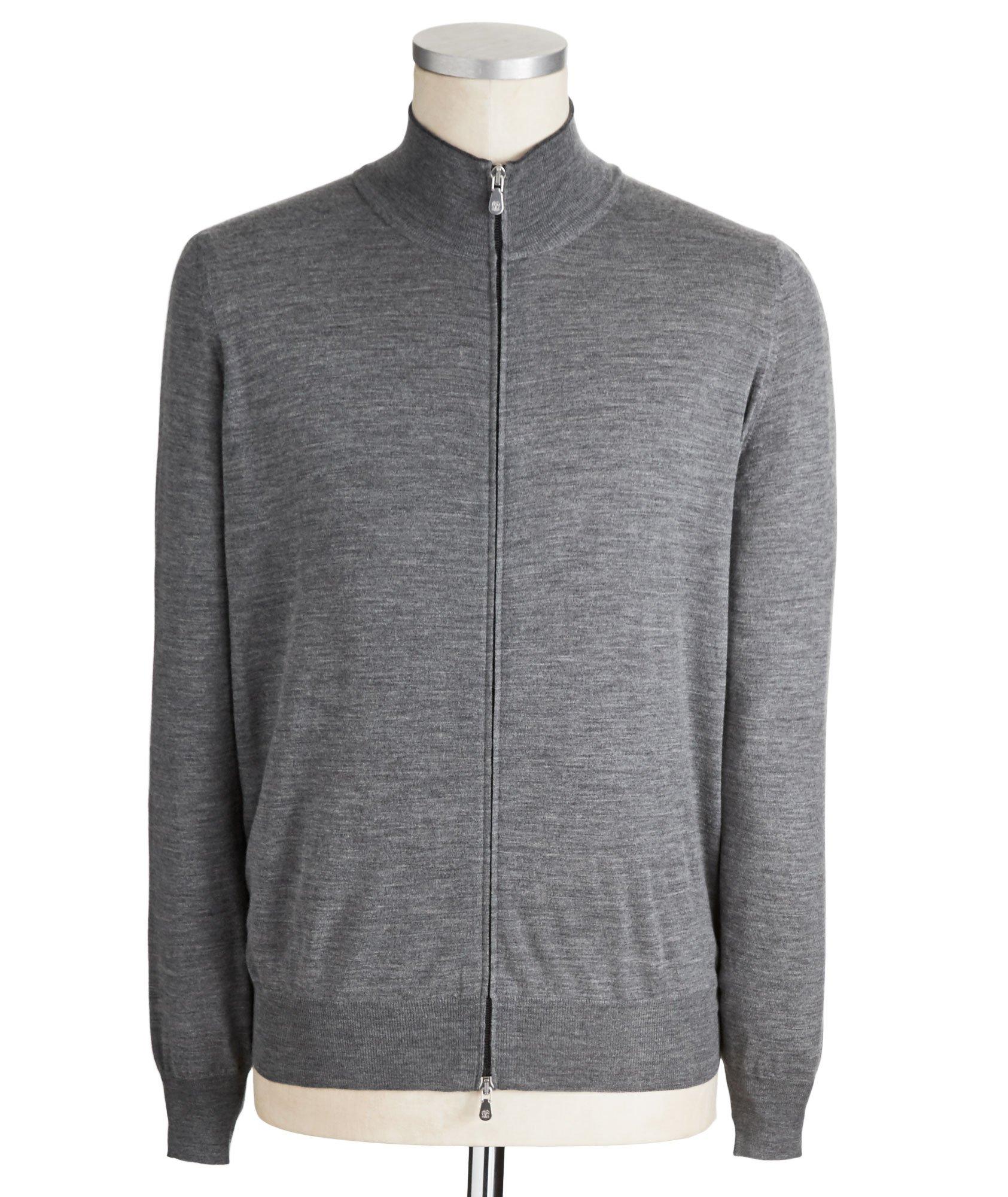 Cashmere Blend Zip-Up Sweater image 0