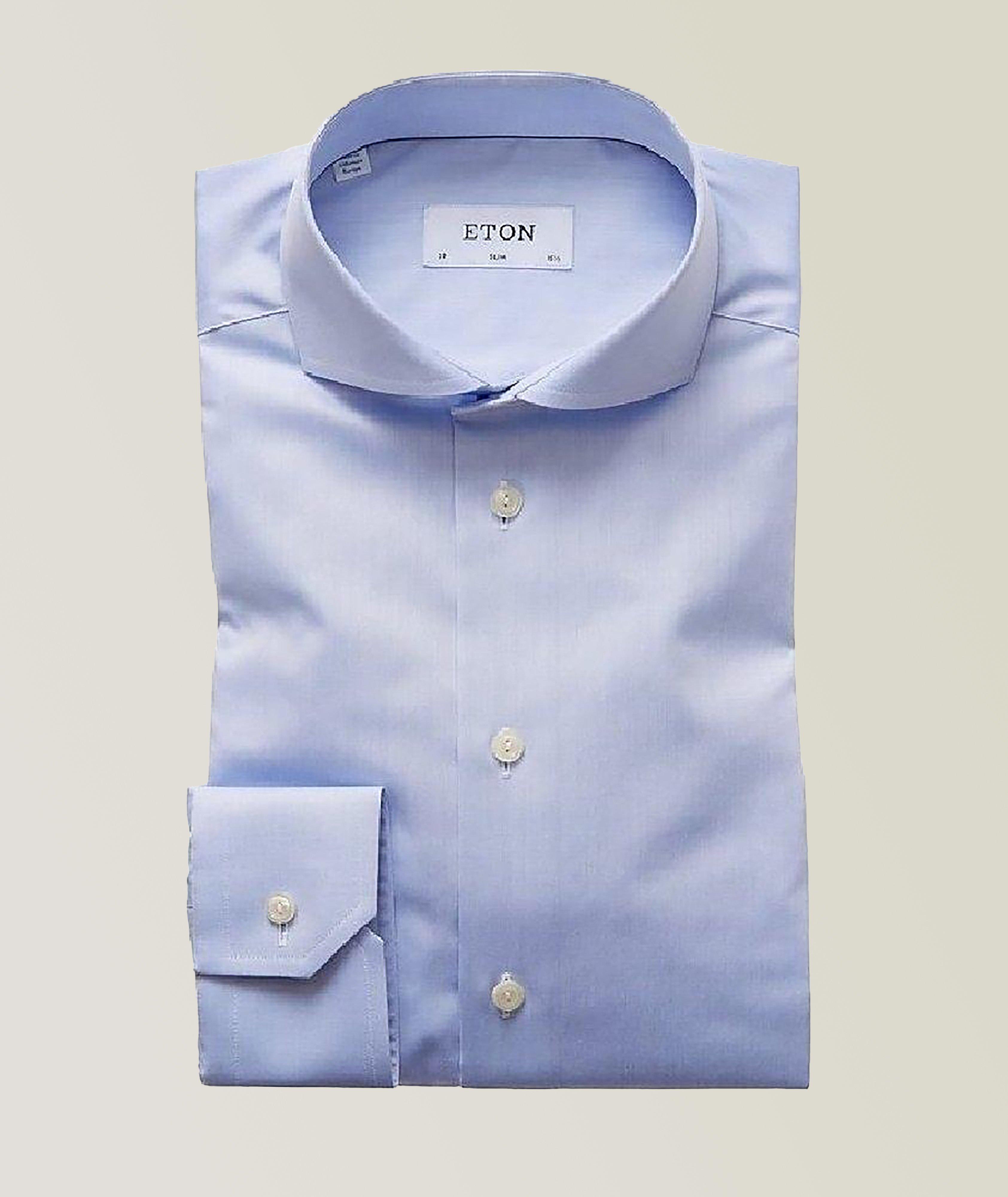 Eton Chemise habillée en twill de coupe amincie