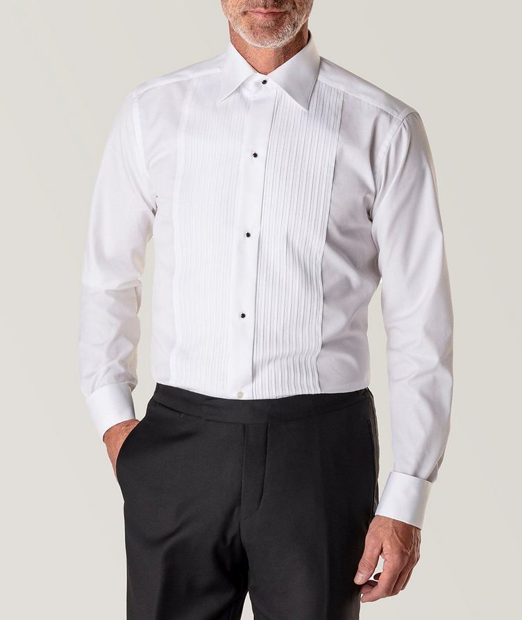 Slim-Fit Pleated Bib Front Tuxedo Shirt  image 1