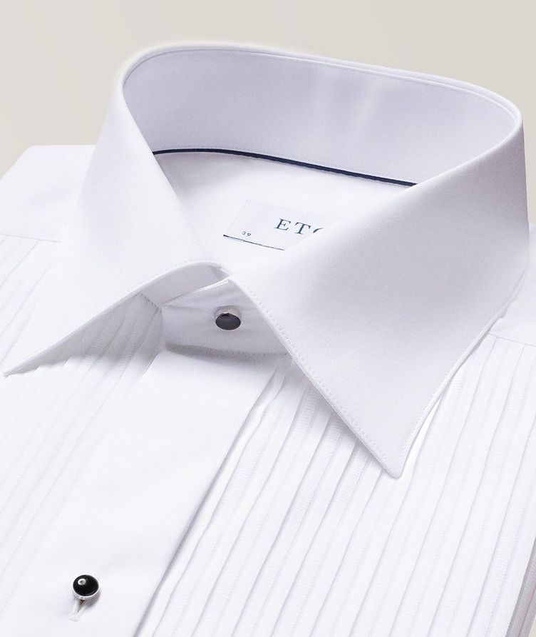 Slim-Fit Pleated Bib Front Tuxedo Shirt  image 4