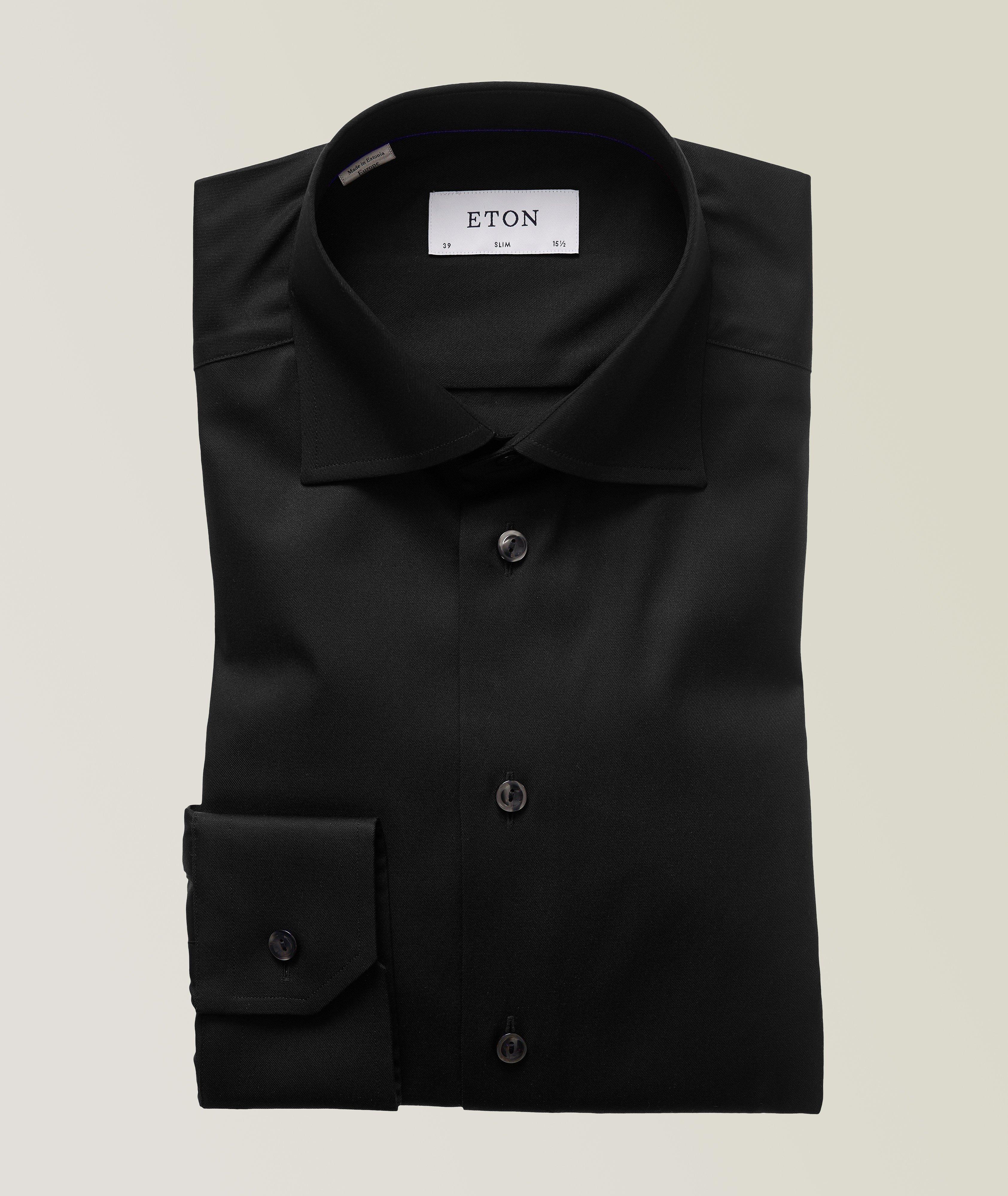 Eton Chemise habillée en twill de coupe amincie