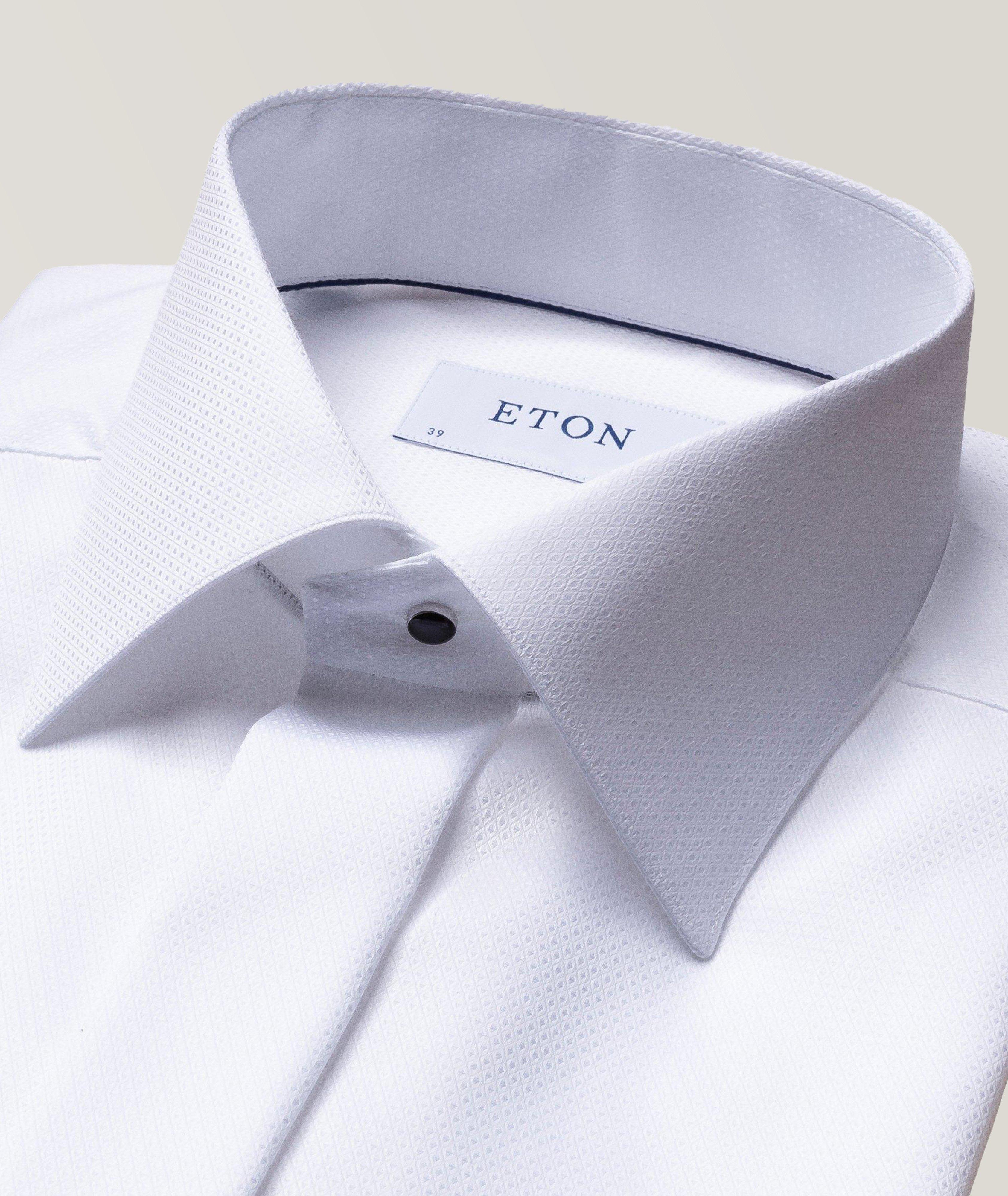 Contemporary-Fit Diamond Weave Tuxedo Shirt  image 4