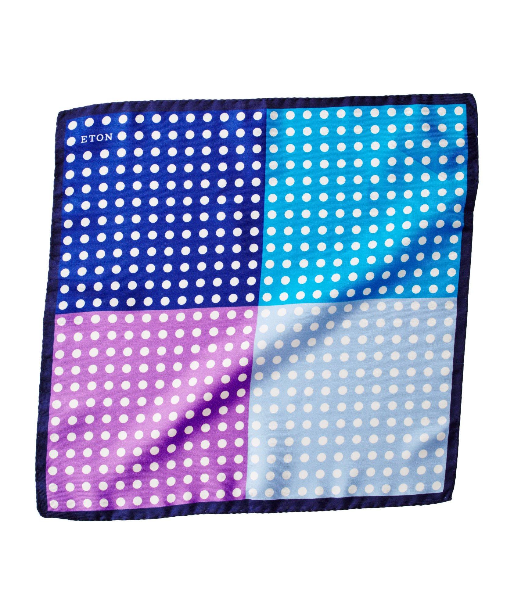 Polka Dot Print Silk Pocket Square image 0