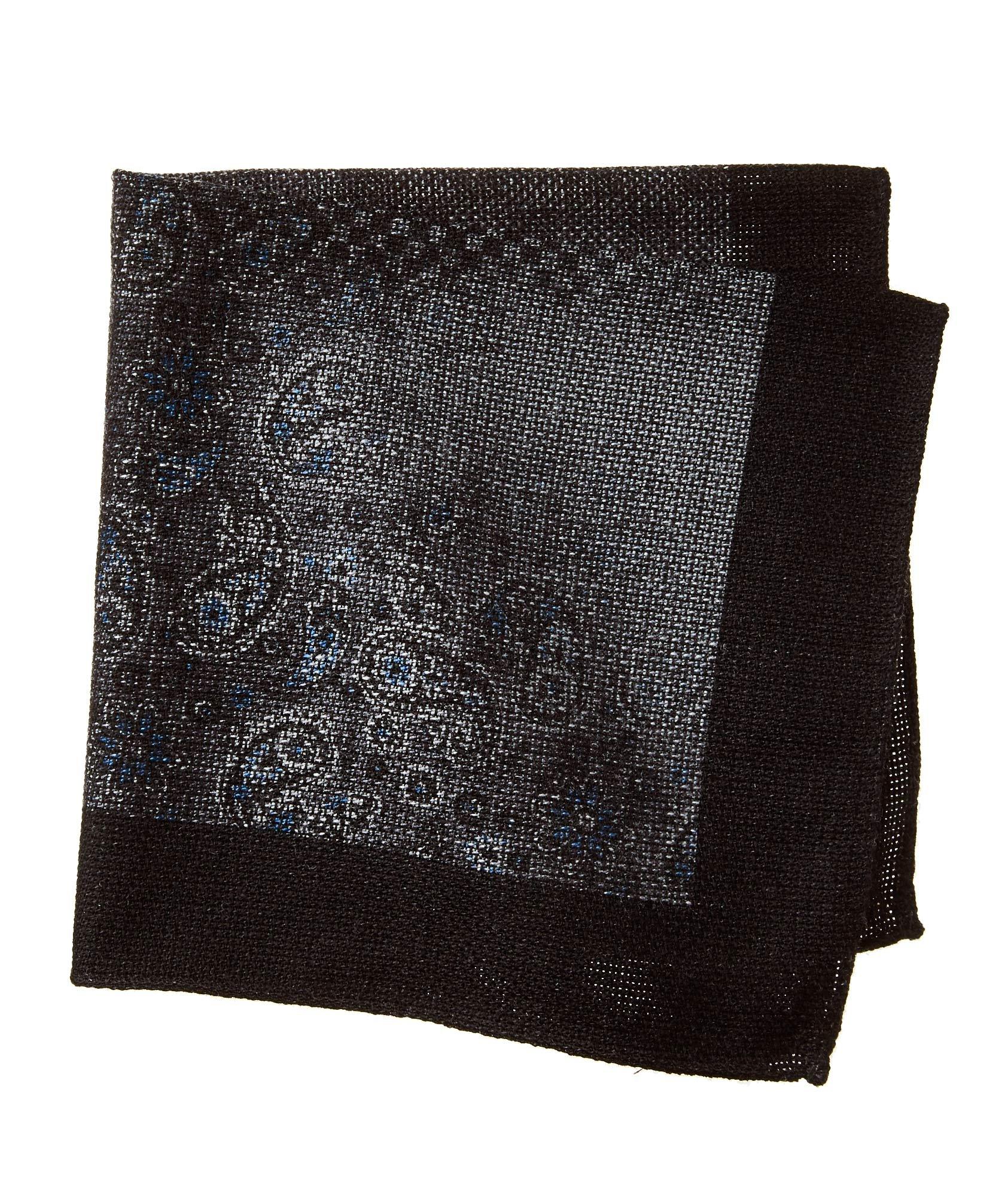 Mouchoir de poche imprimé en laine et soie image 0