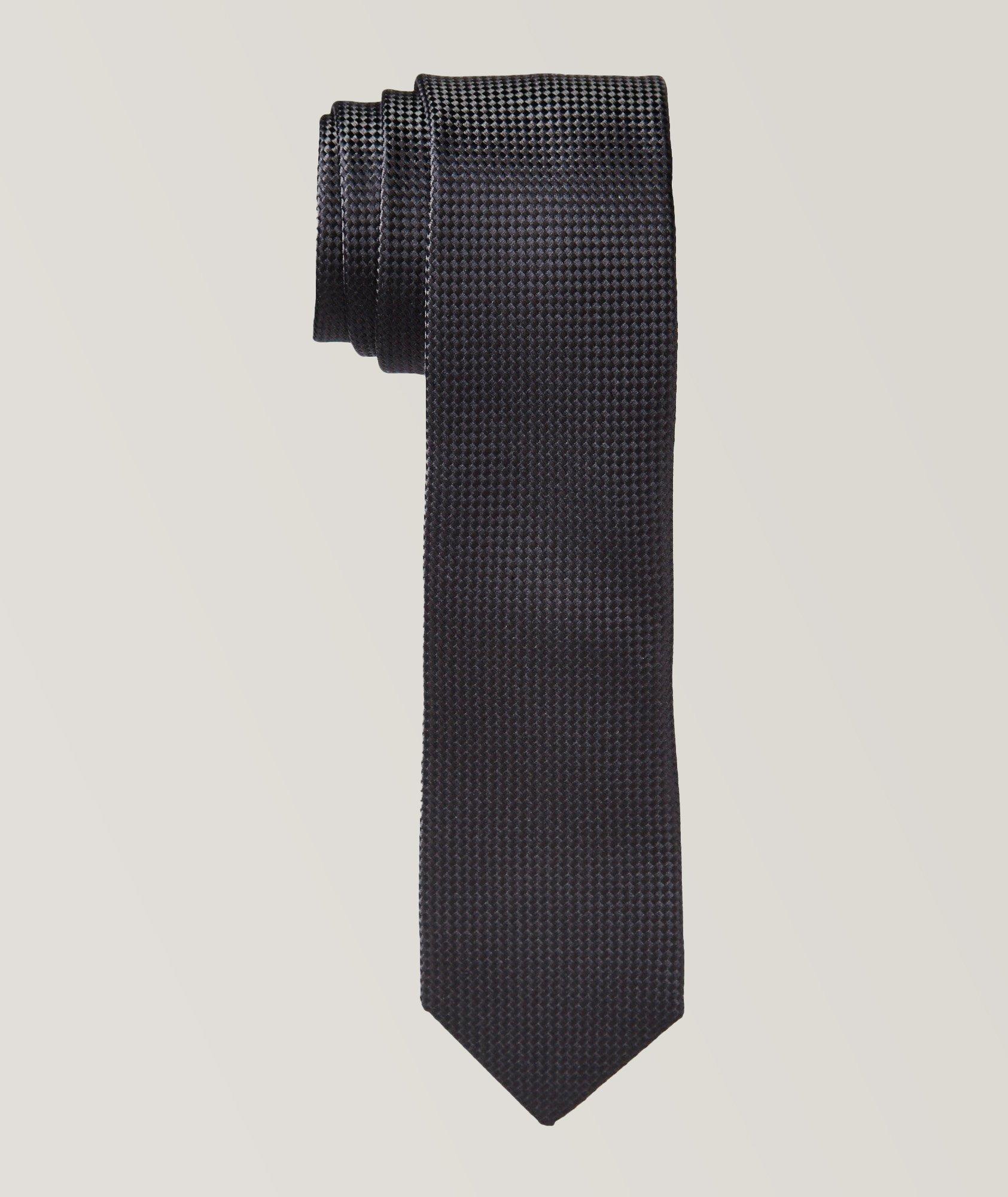 Cravate en soie à motif tissé image 0