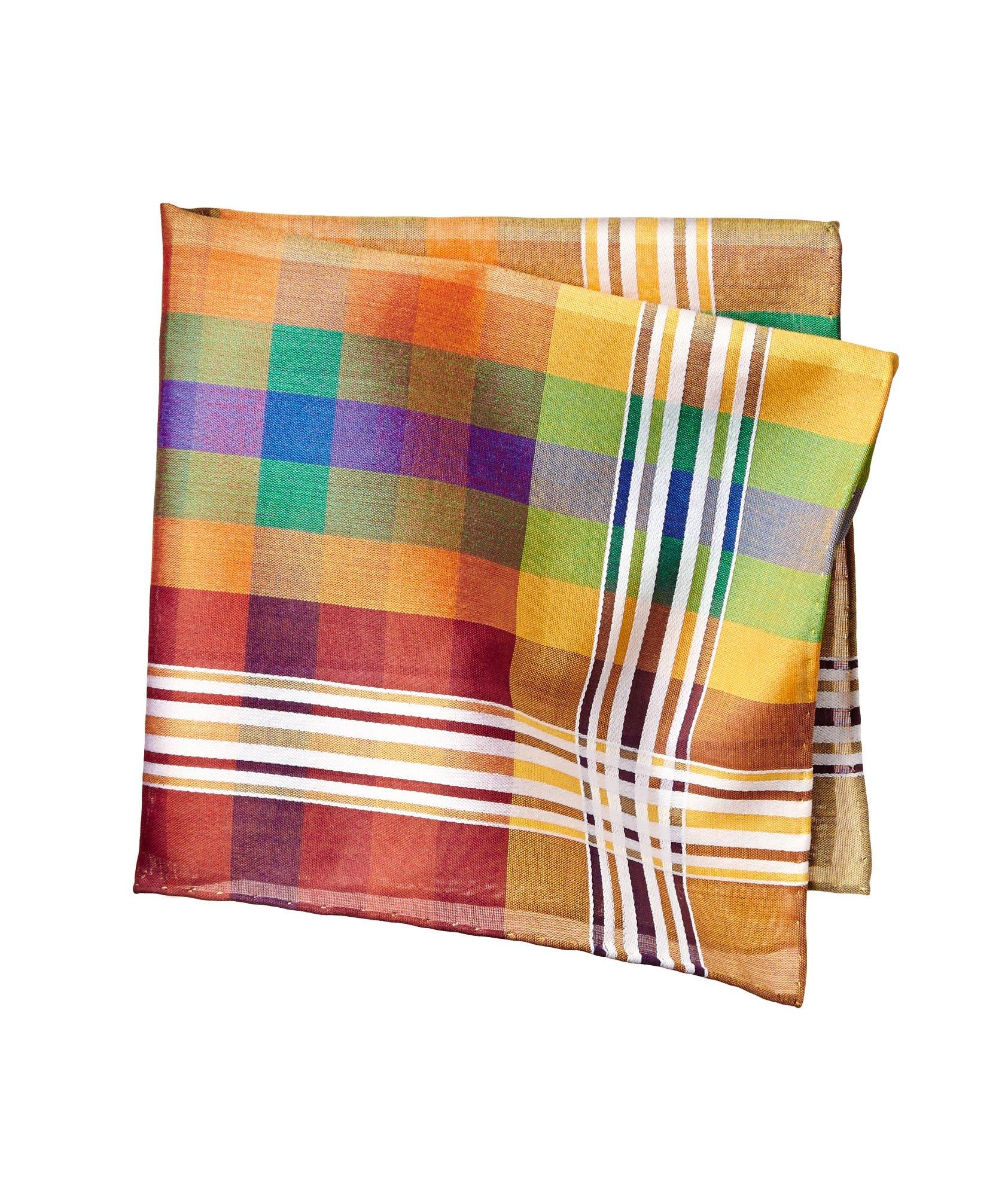 Checked Cotton Pocket Square image 0