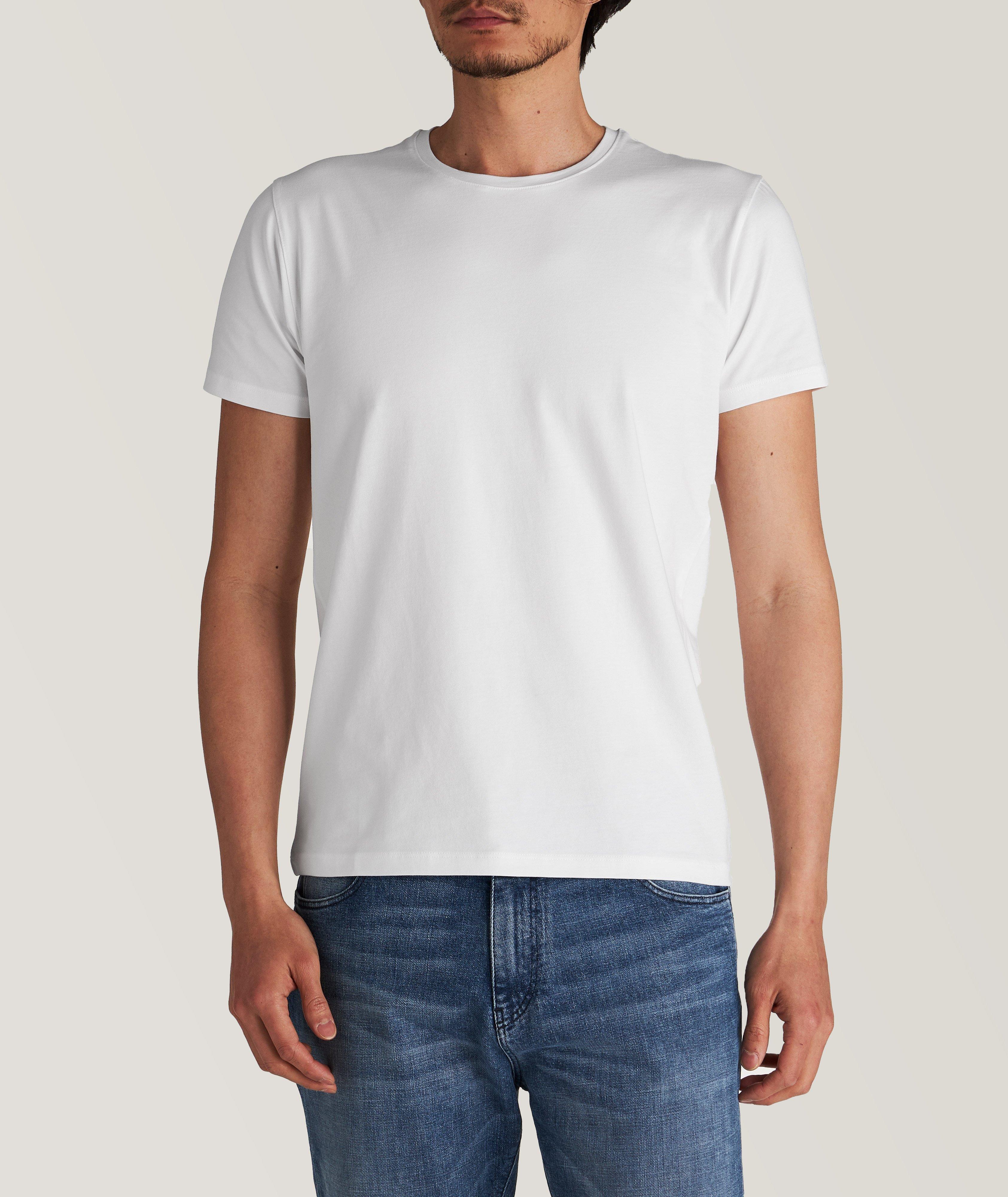 Patrick Assaraf Pima Stretch-Cotton Crewneck T-Shirt