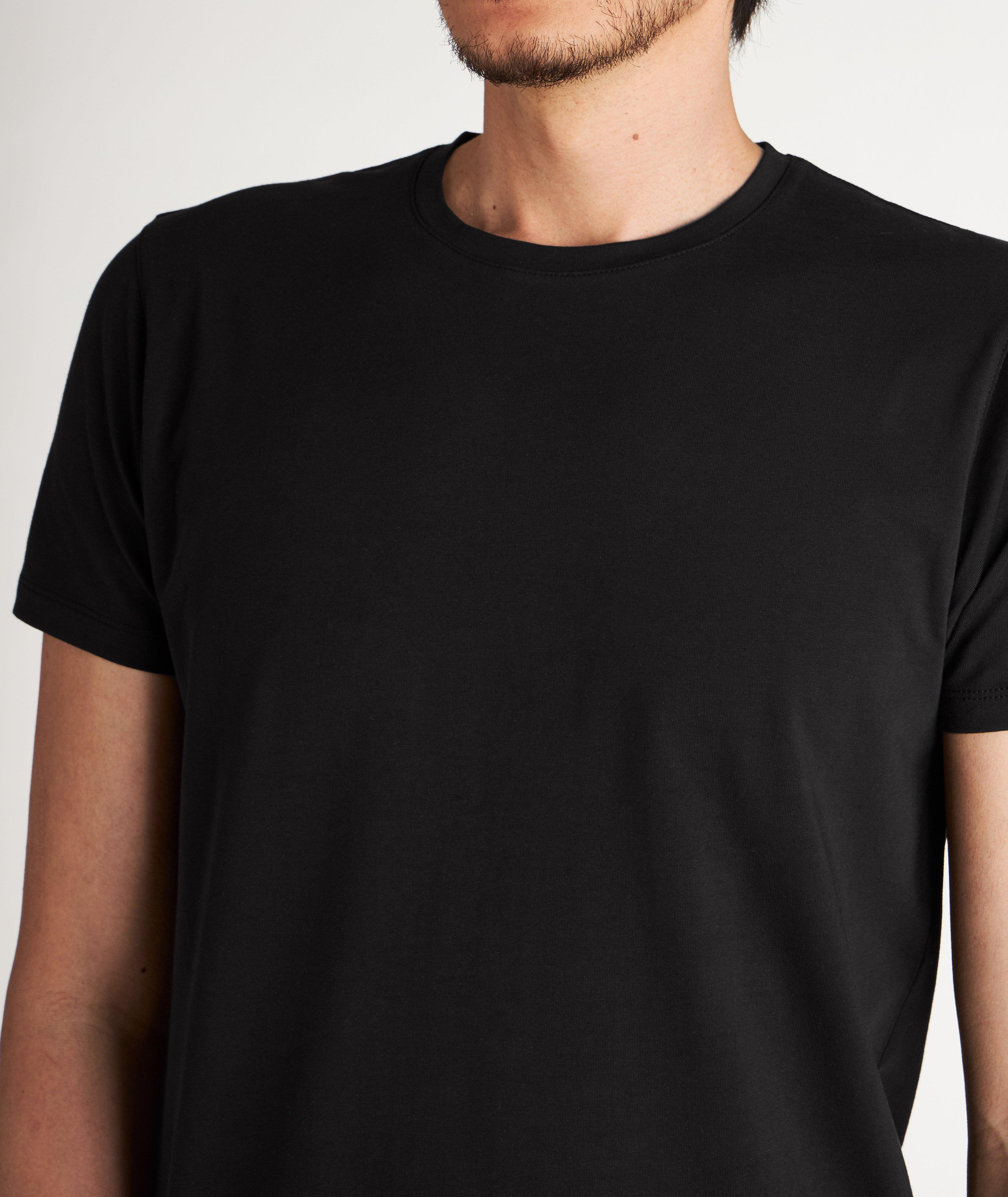 Pima Stretch-Cotton Crew Neck T-Shirt image 3