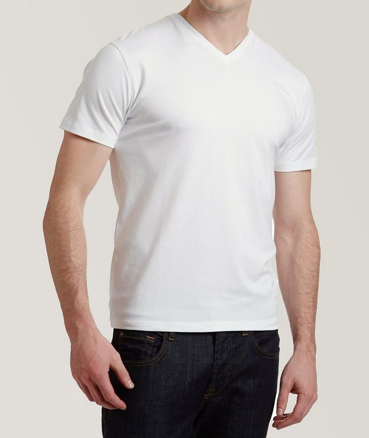 Pima Stretch-Cotton V-Neck T-Shirt image 0