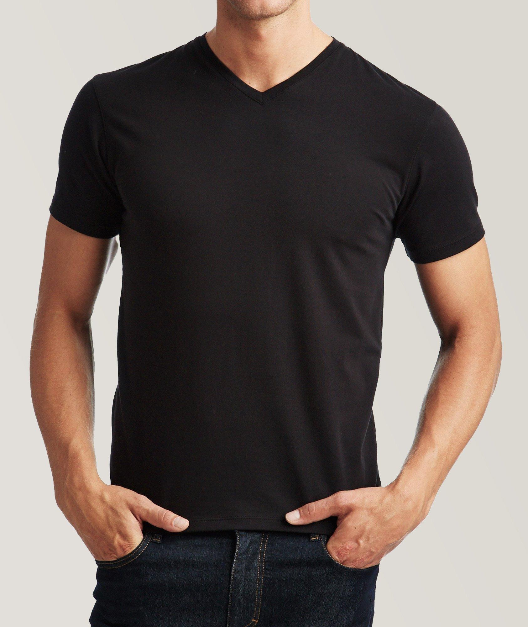 Pima Stretch-Cotton V-Neck T-Shirt image 0