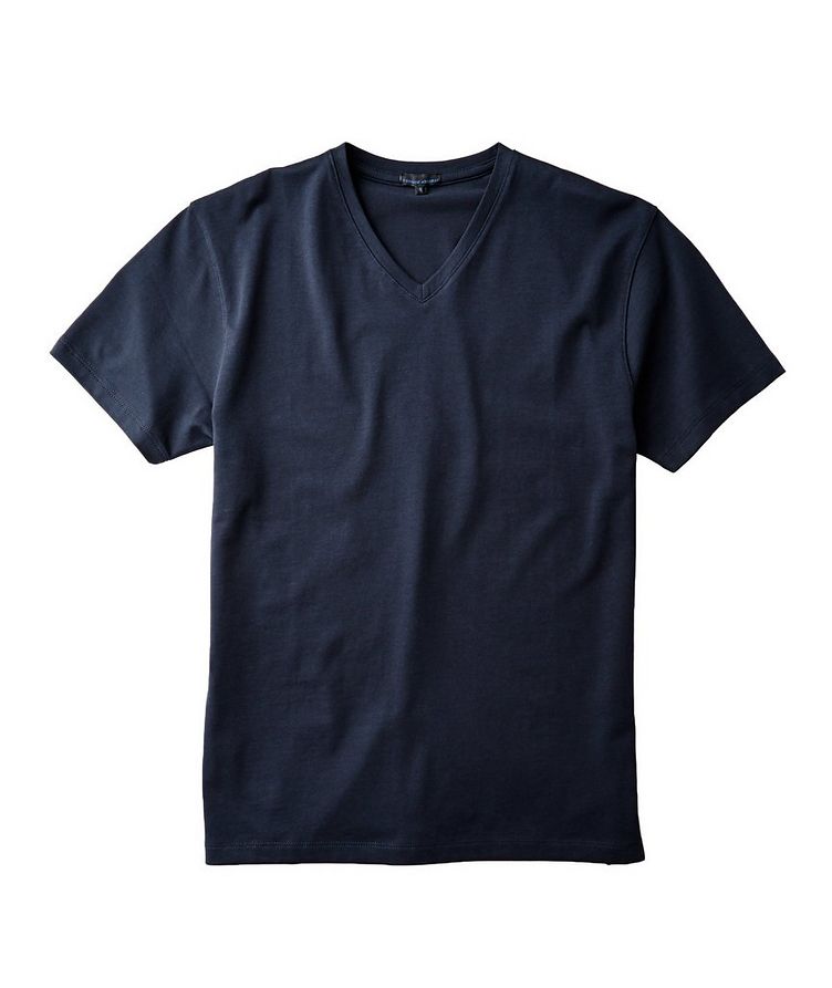 Pima Stretch-Cotton V-Neck T-Shirt image 1