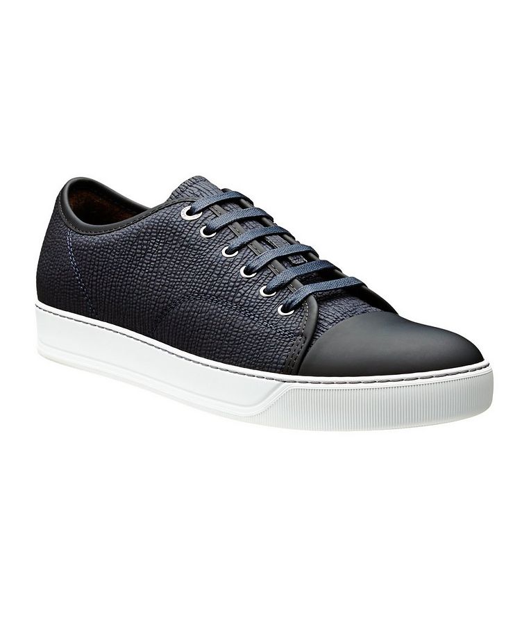 Sharkskin Embossed Leather Low-Tops image 0