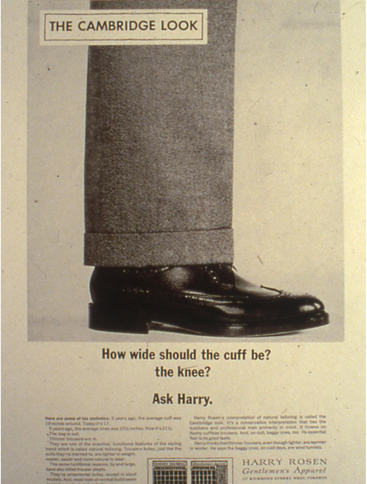 The iconic Ask Harry advertising campaign.
