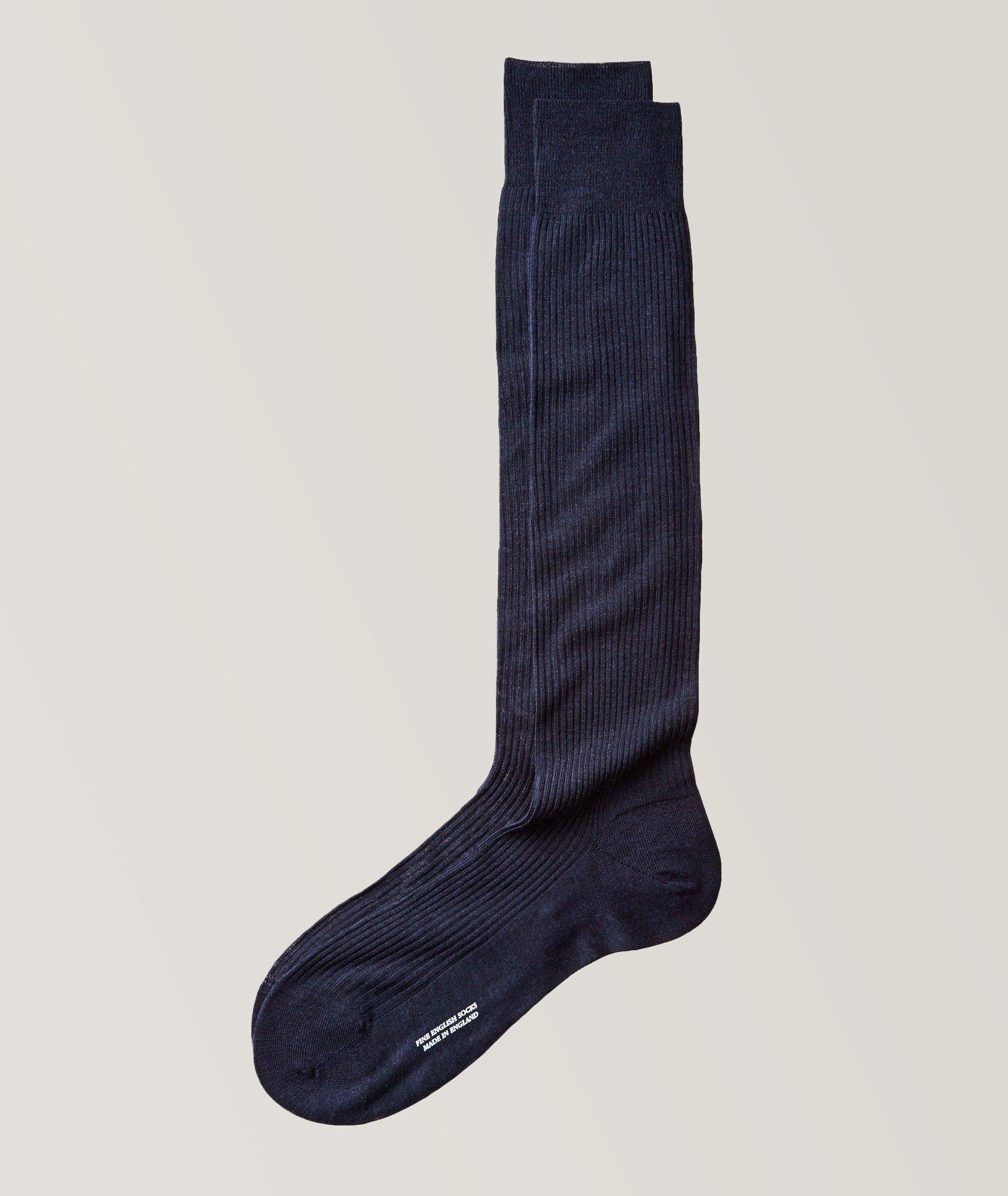 Harry Rosen Ribbed Dress Socks. 1