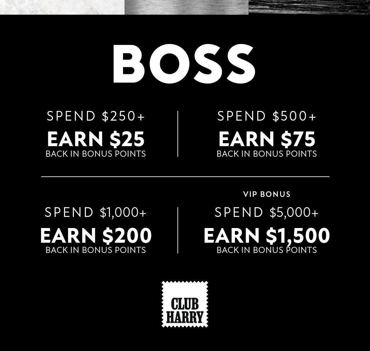 BOSS bonus week offer message
