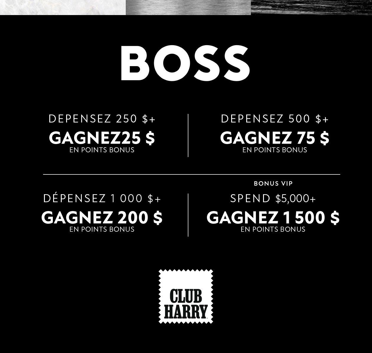 Message de l'offre de la semaine bonus BOSS