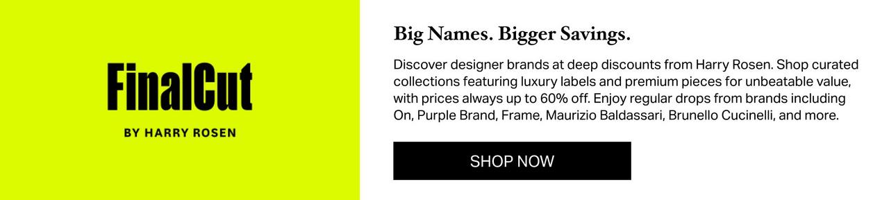 Shop FinalCut by Harry Rosen for further reduced styles