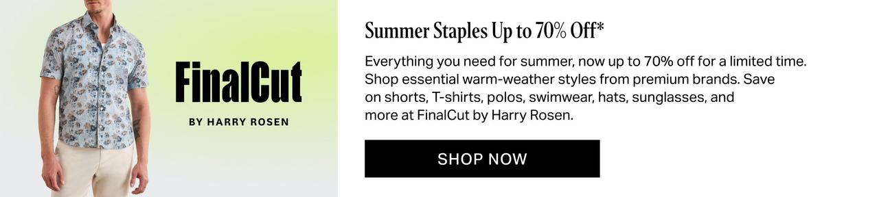 Shop FinalCut by Harry Rosen for Summer Markdowns Up to 70% Off