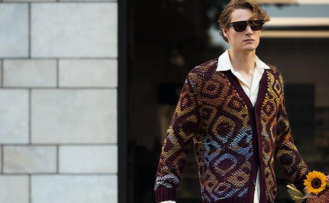 A man wearing a lightweight sweater