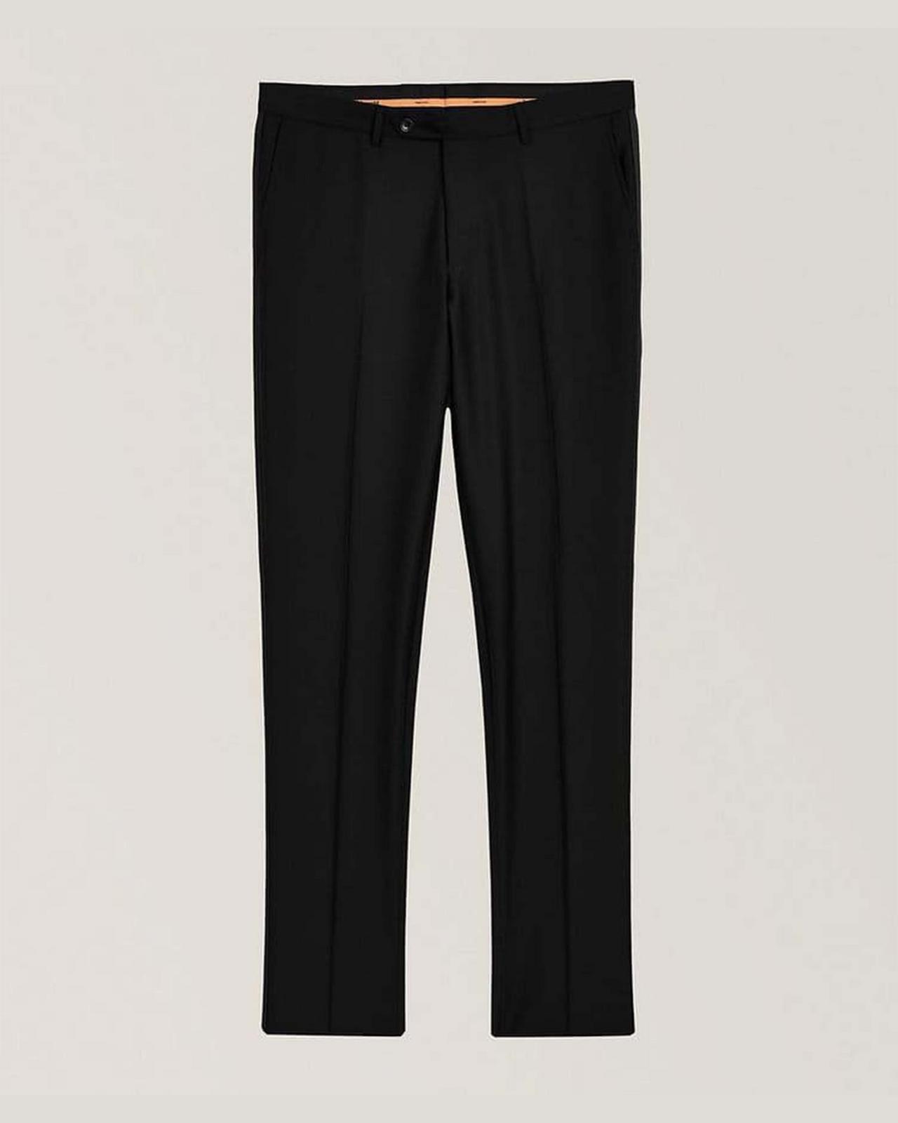 Black wool Harold trousers