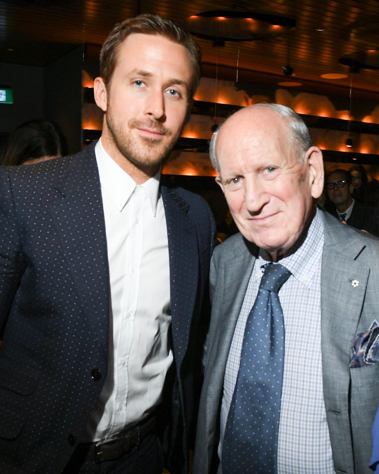 Harry Rosen posing for a picture with Ryan Gosling