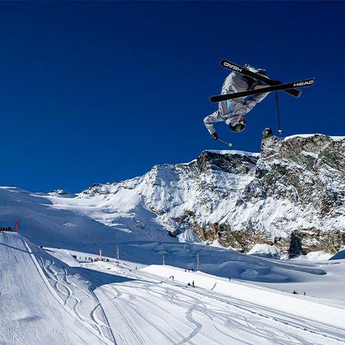 Skier Evan McEachran on one of Canada's best ski slopes