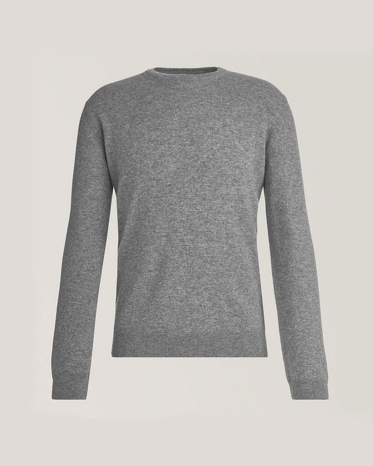 Crewneck sweater displayed illustrating high quality basics