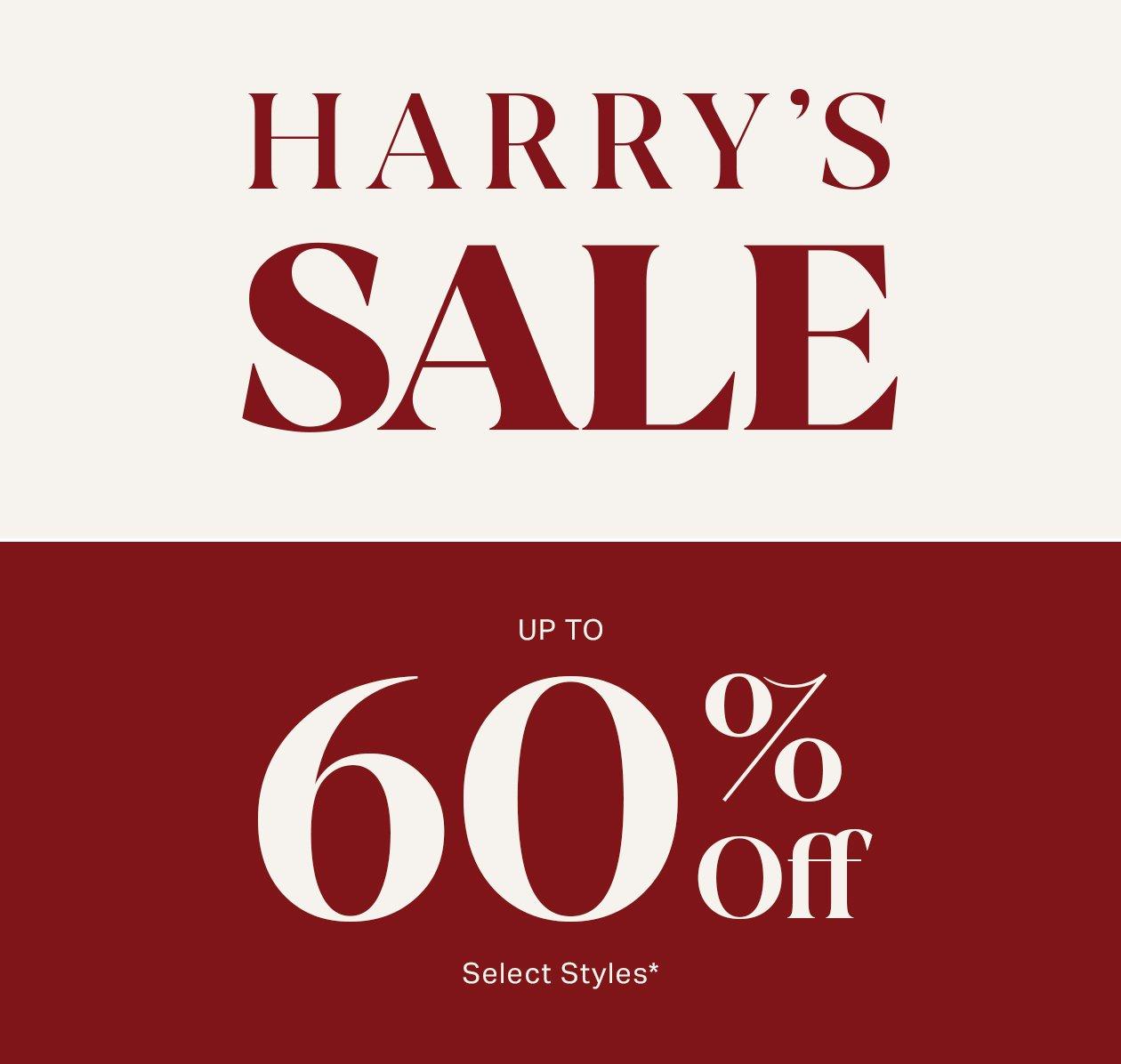 Harry's 60% off sale banner