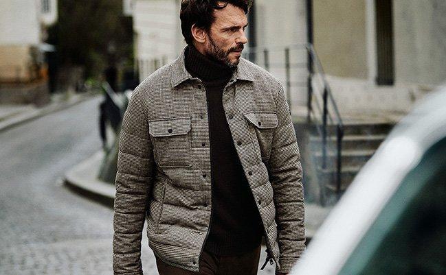 Man wearing Moncler jacket