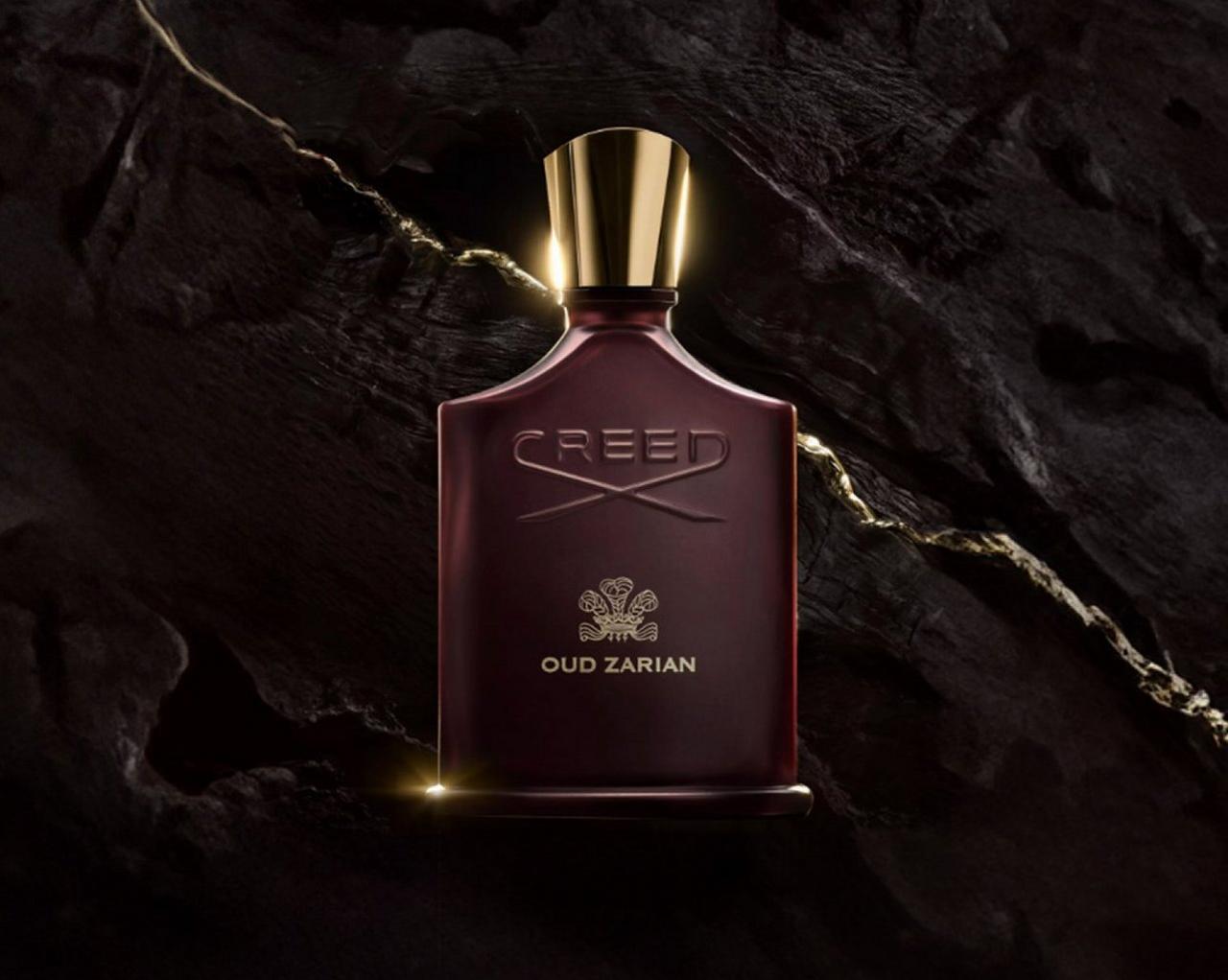 A display of a creed perfume