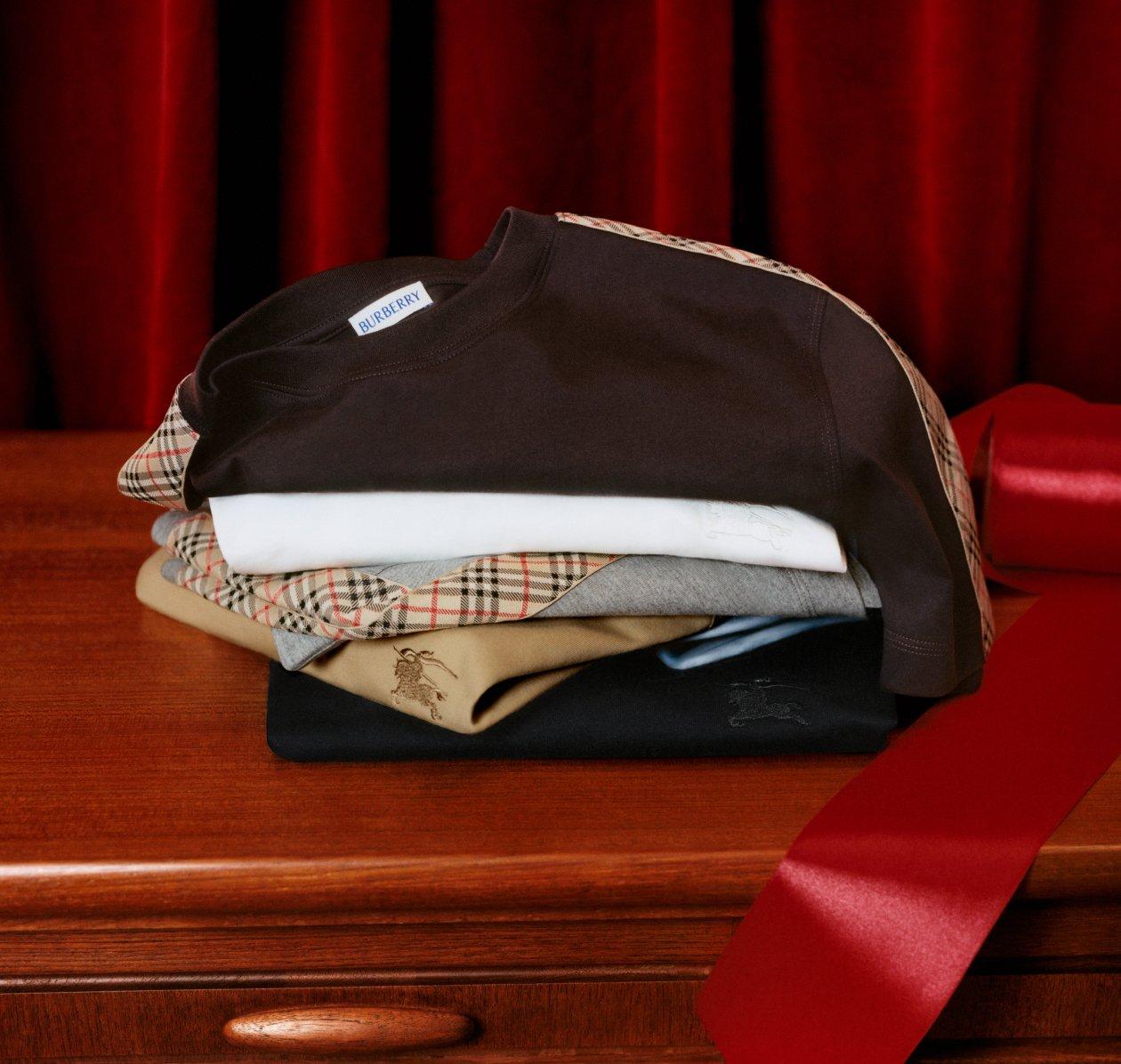 Different types of apparel for brand Burberry