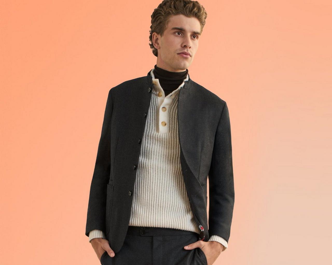 A man wearing Harold Jacket