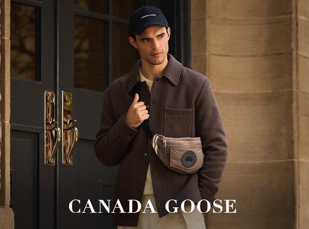Male model wearing Canada Goose