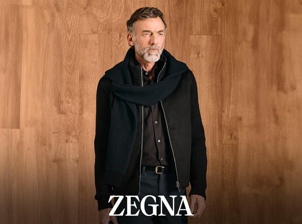Modèle masculin portant Zegna