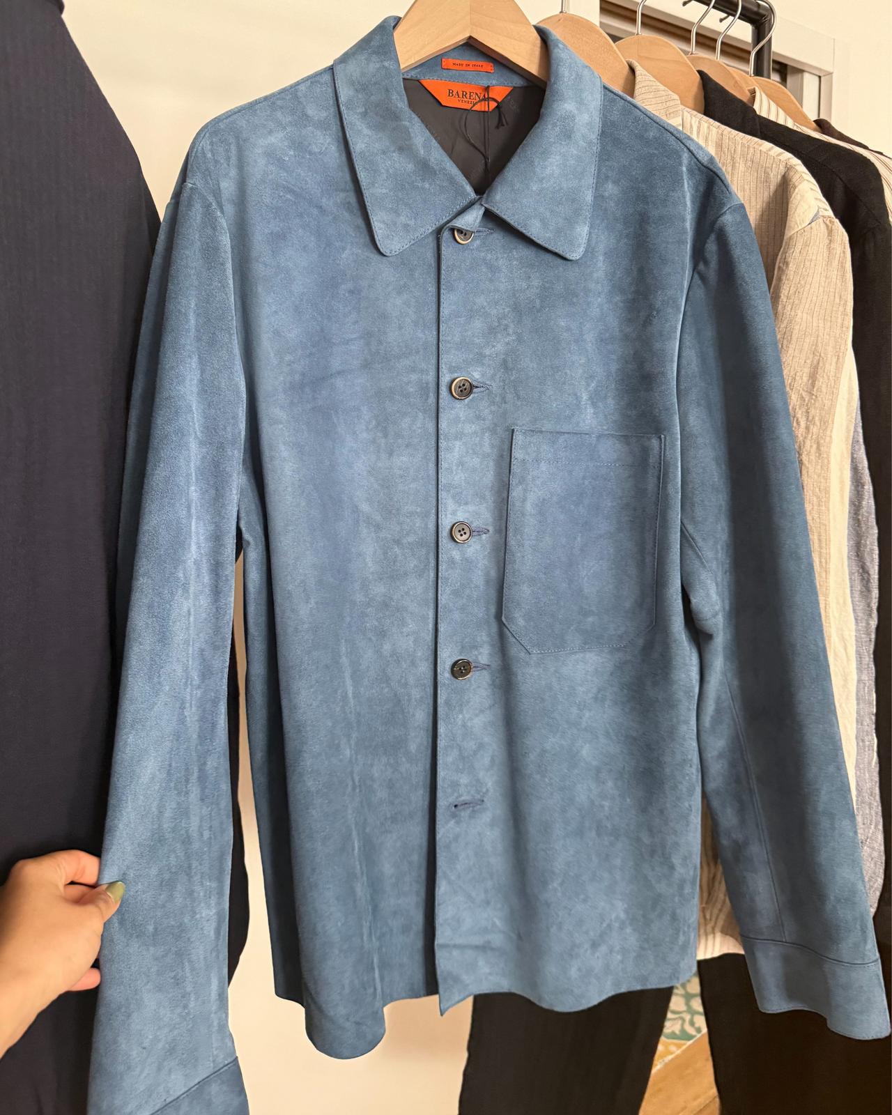 Surchemise en daim bleu de Barena