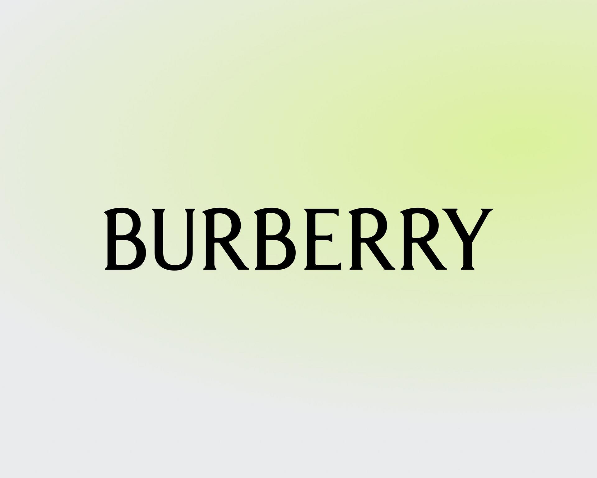 Burberry logo on black background
