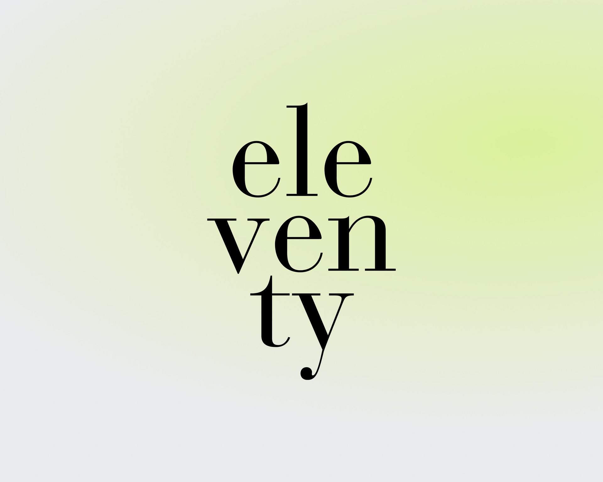 Eleventy logo on black background
