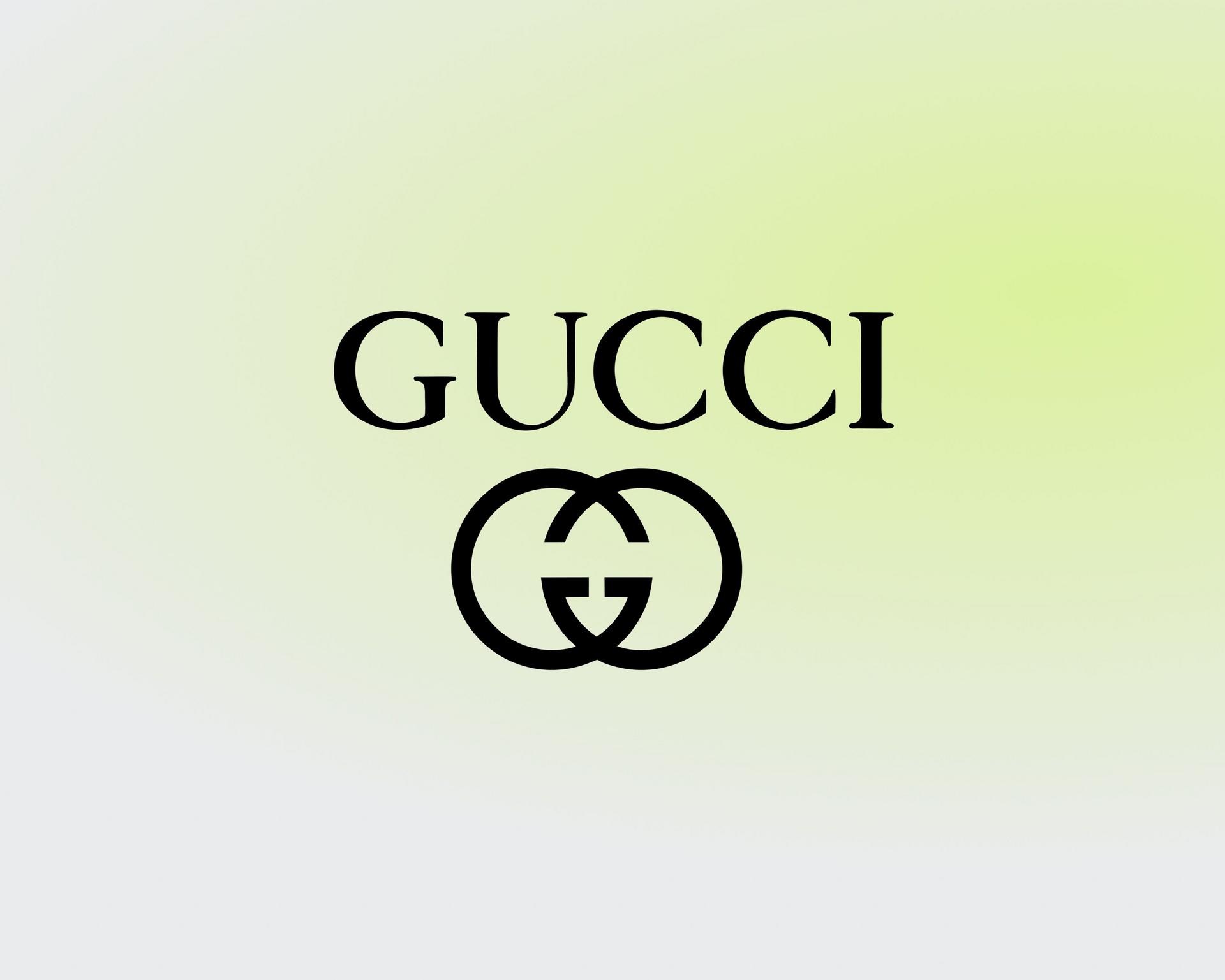 Logo Gucci sur fond noir
