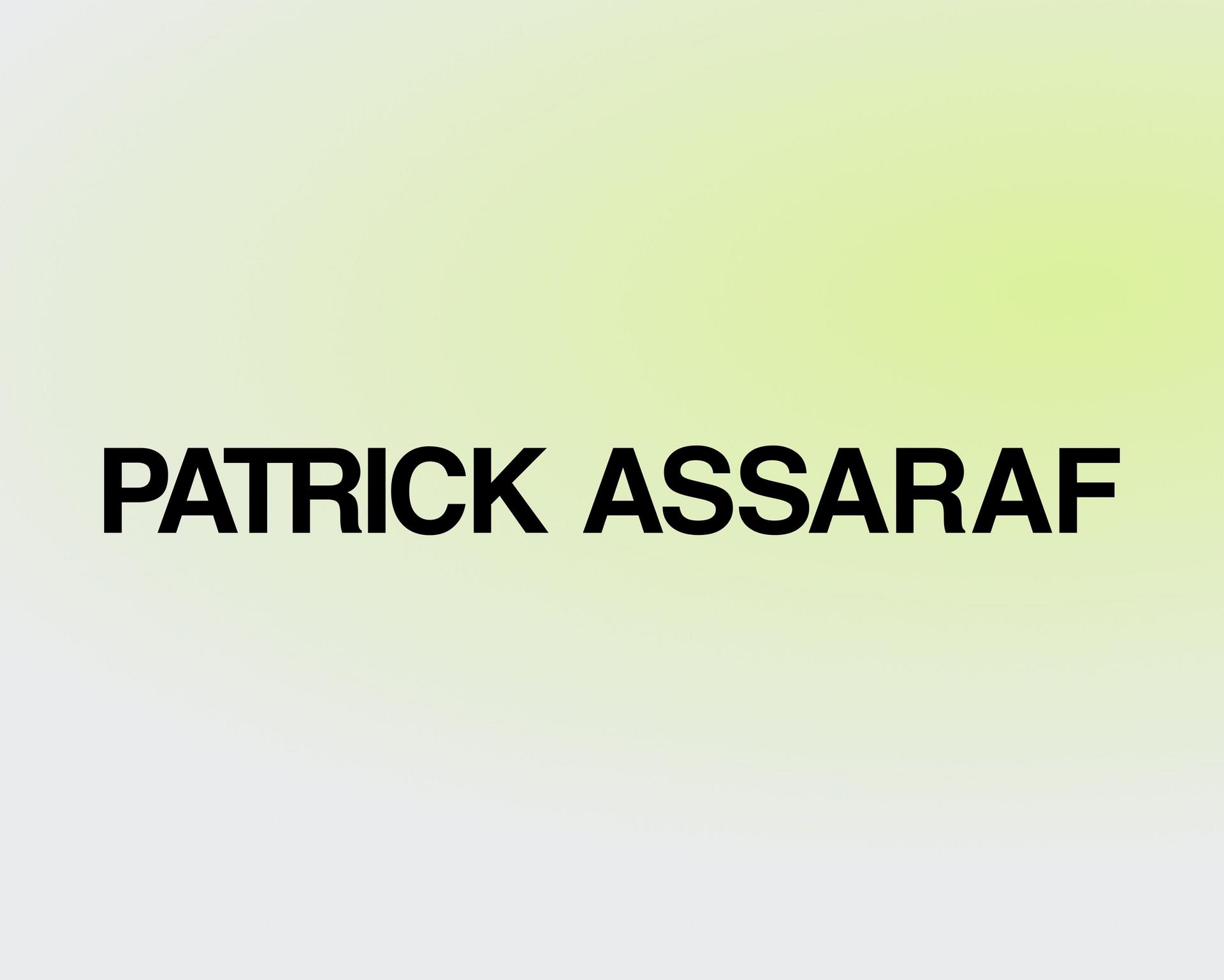 Logo Patrick Assaraf sur fond noir